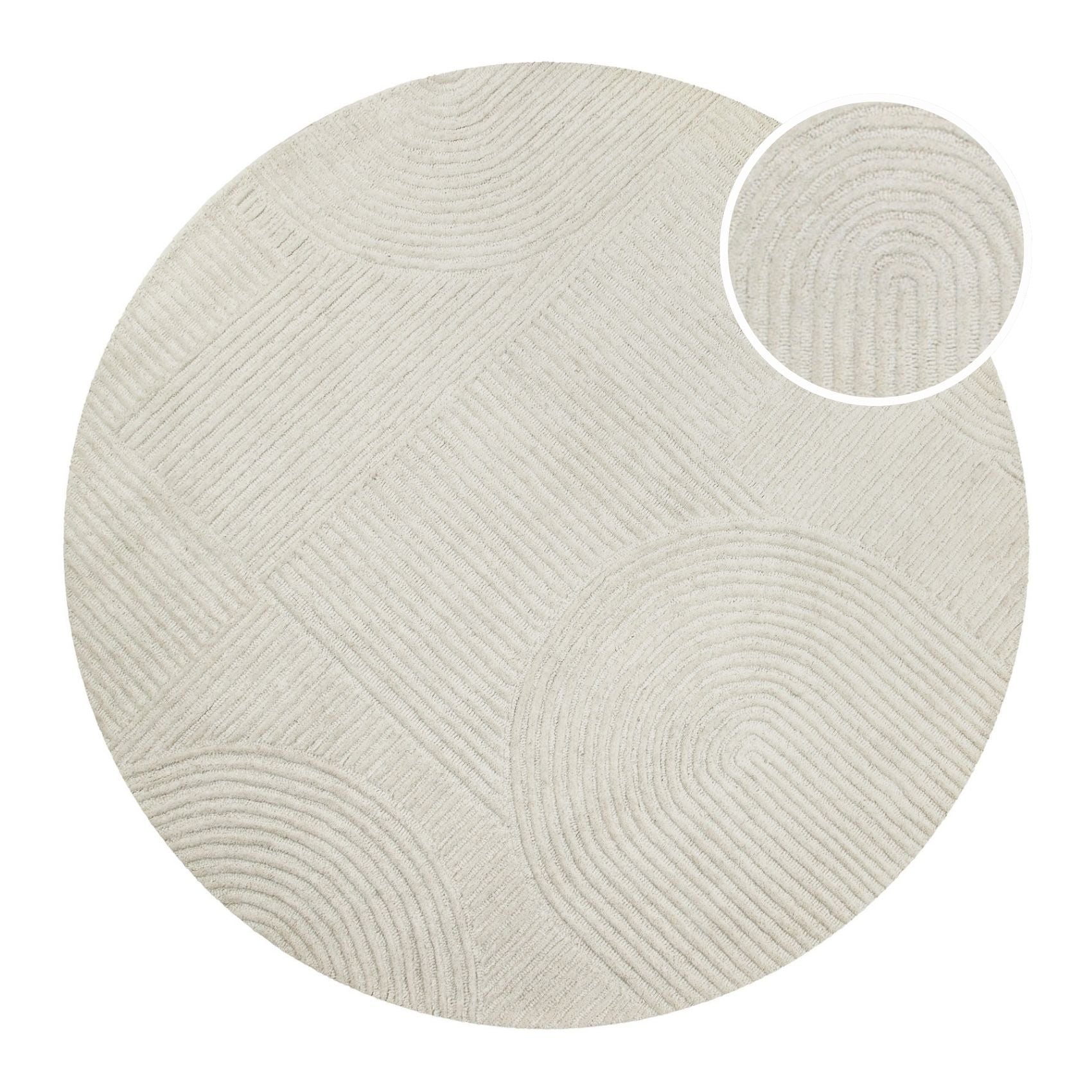 weconhome-hamptons-thirtysix-kurzflor-teppich-rund-creme-wei-aus-100-schurwolle- image 1