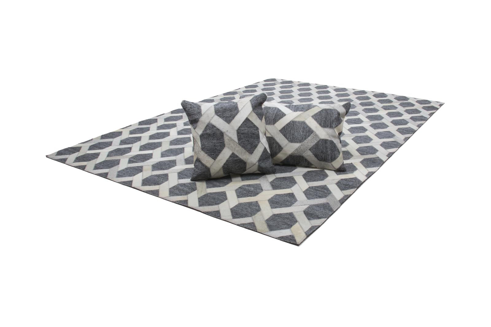 kayoom-chimera-125-designteppich-leder-mix-elfenbein-pflegeleicht image 5