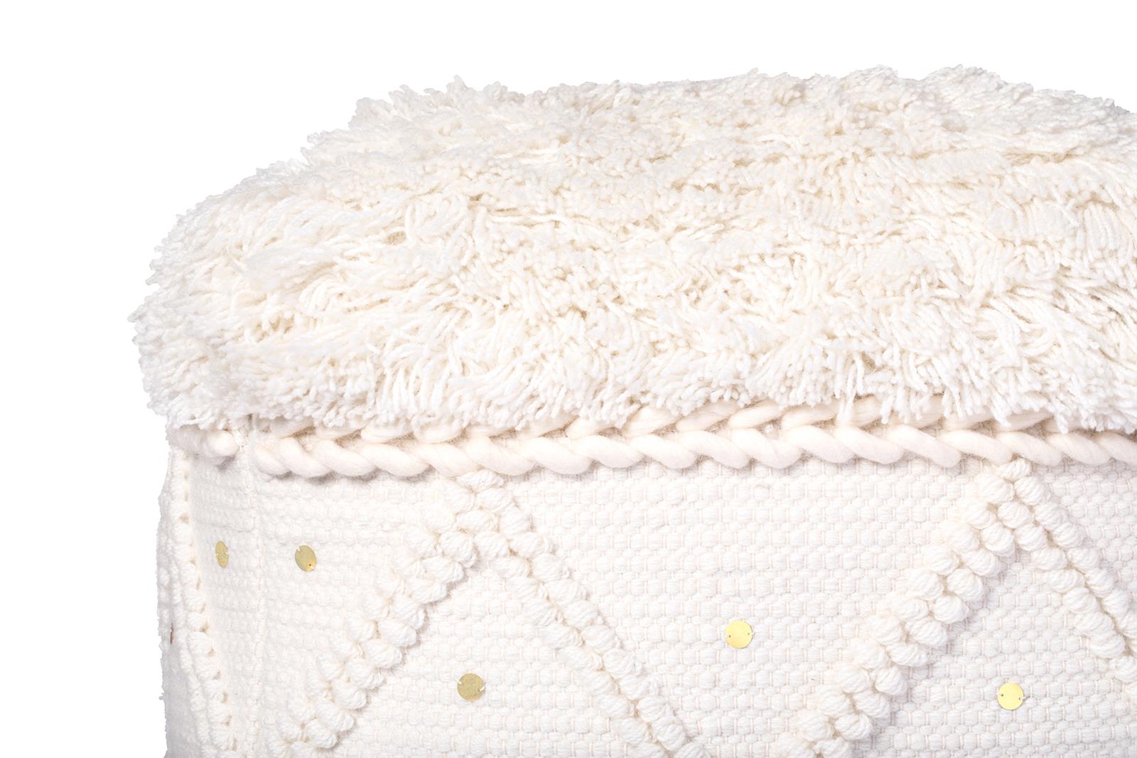 kayoom-pouf-bohist-525-hocker-im-boho-stil-mit-fransen-und-quasten image 2