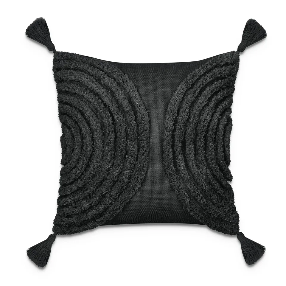 paco-home-boho-kissenbezug-mit-quastenfransen-single-schwarz image 1