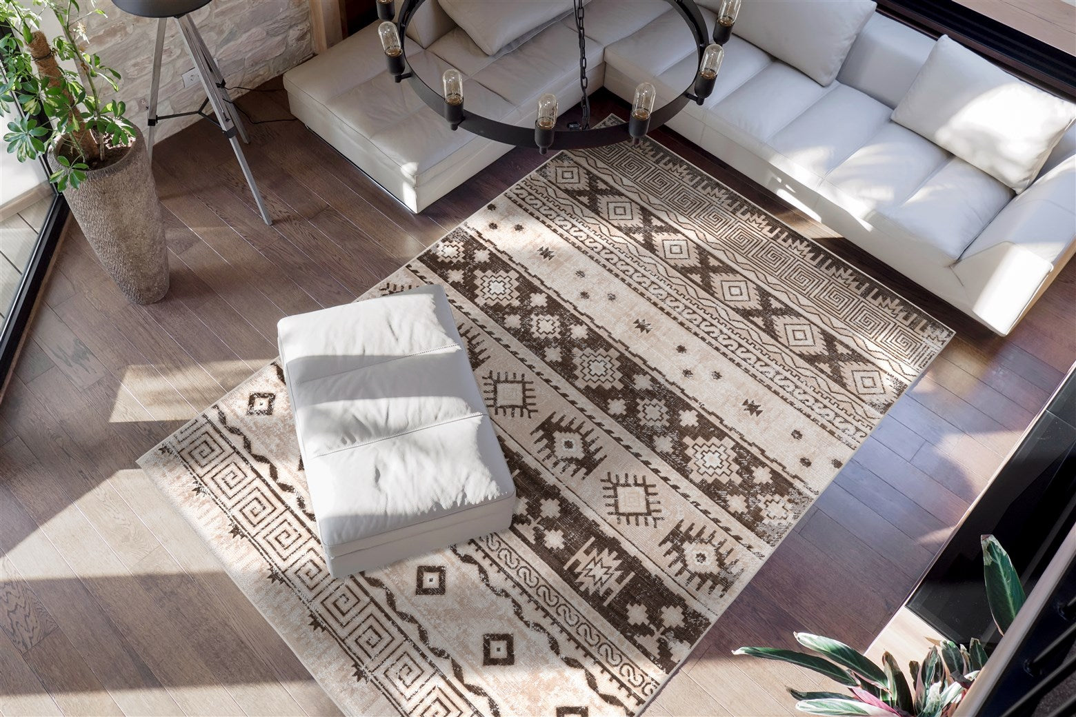 kayoom-ariya-325-vintage-teppich-mit-fransen-flachflor image 8