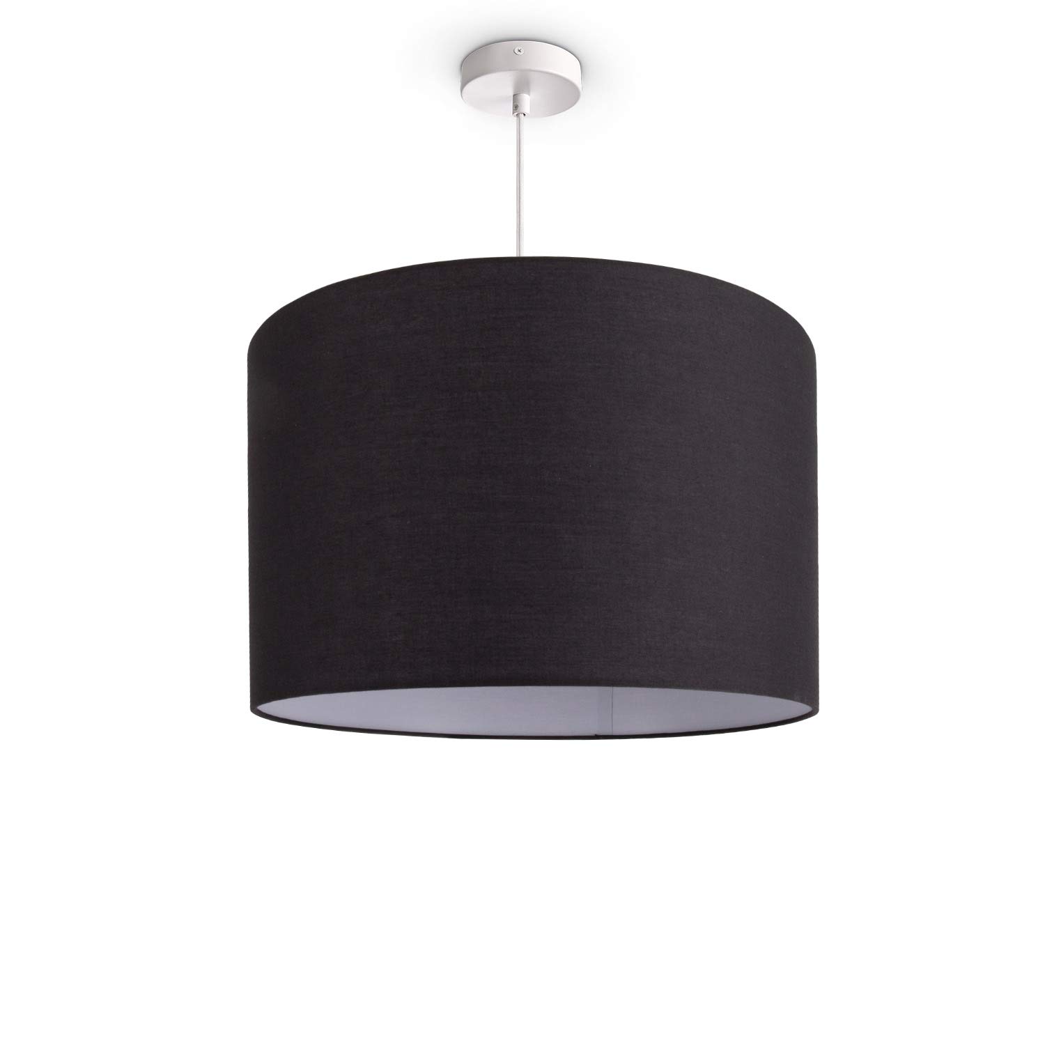 paco-home-pendelleuchte-stoffschirm-e27-38-cm-schwarz-wei image 1