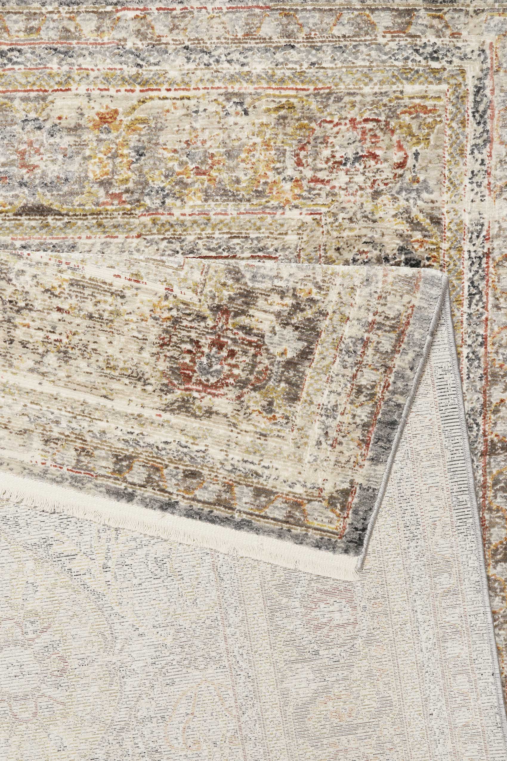 weconhome-soho-fashion-vintage-teppich-kurzflor-grau-gelb-eckig-wh-24052-110 image 3