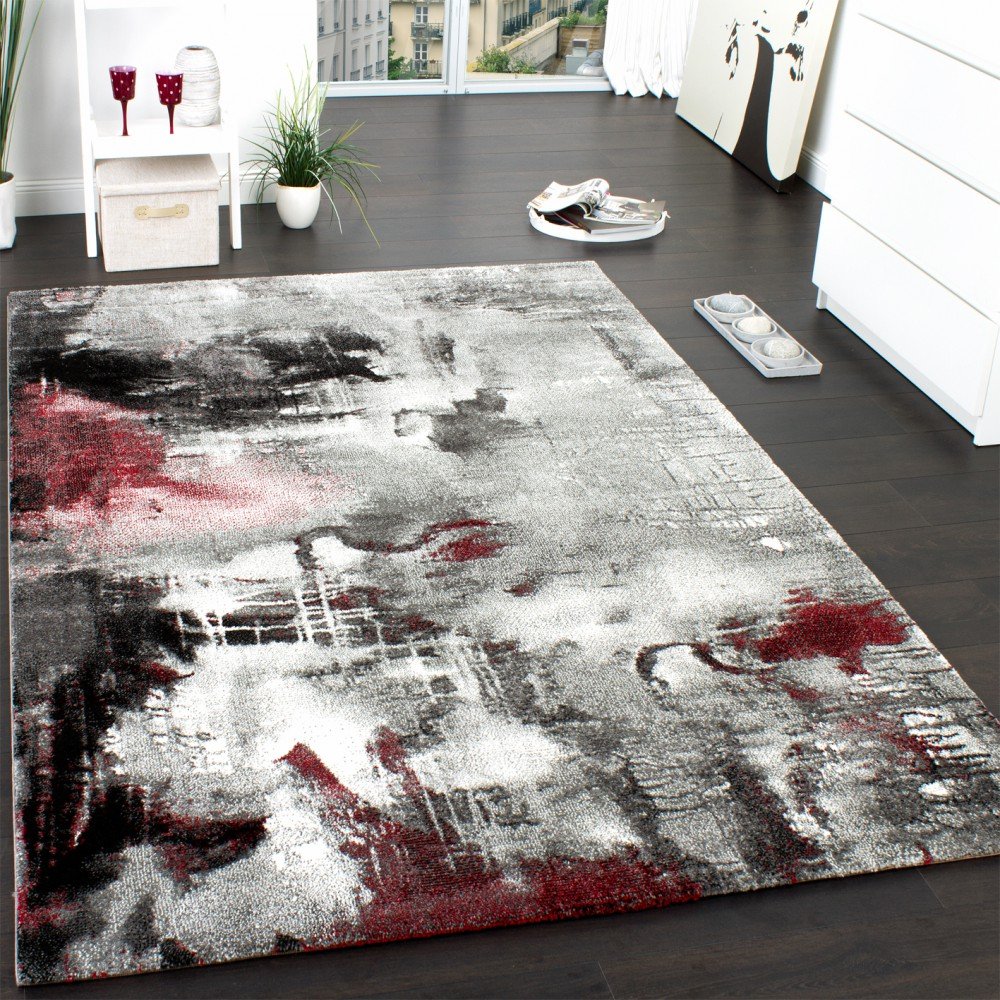 paco-home-teppich-canvas-leinwand-optik-rot-160x230-cm image 1