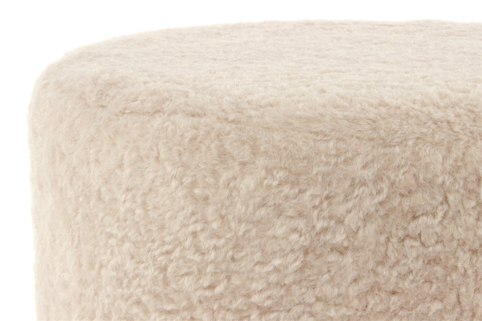 kayoom-hocker-gipsy-425-runder-sitzpouf-mit-fellbezug-und-metallfu image 3