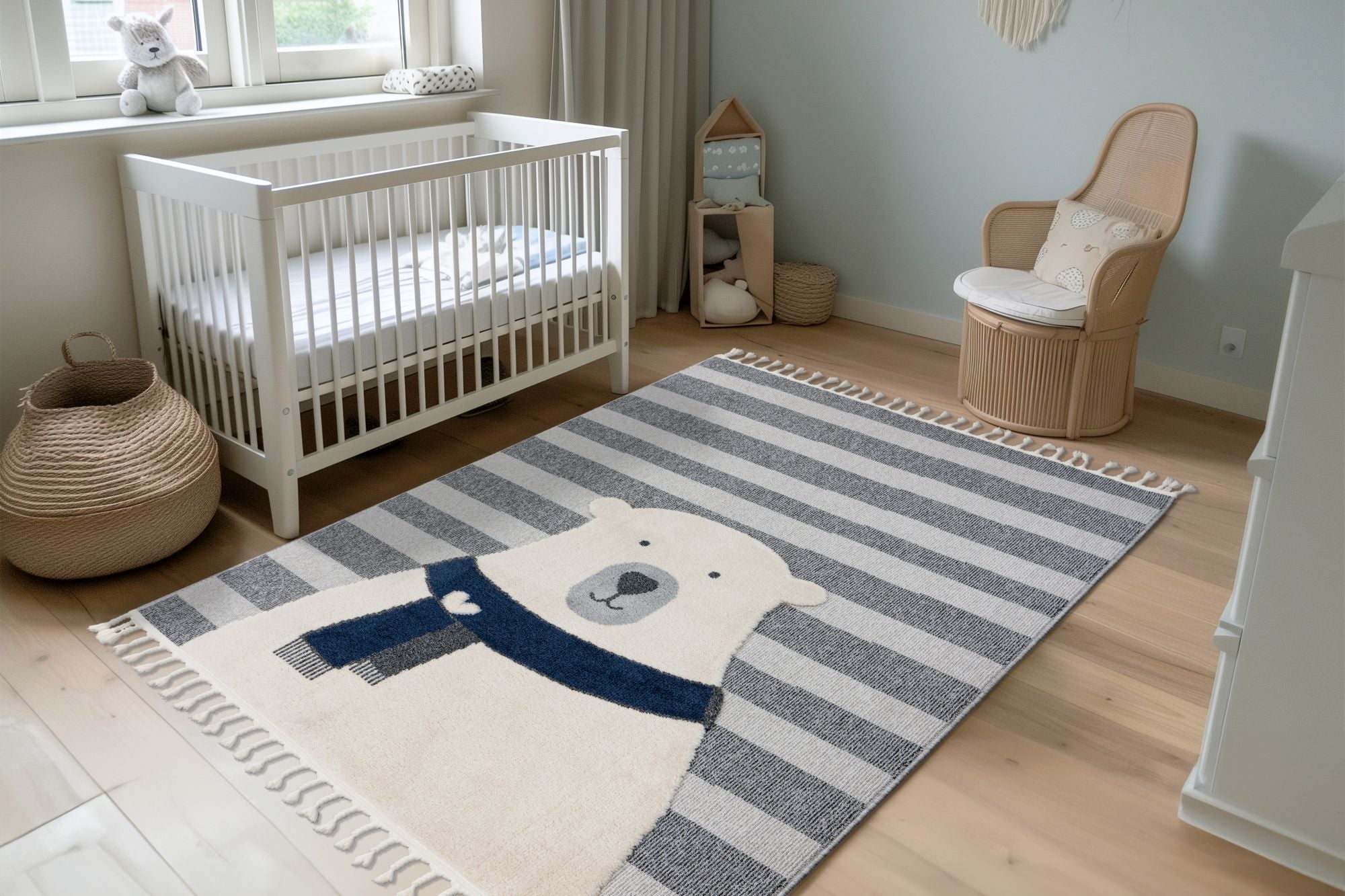 kayoom-modena-423-kurzflorteppich-grauer-kinderzimmerteppich-9-mm-flor-polypropy image 5