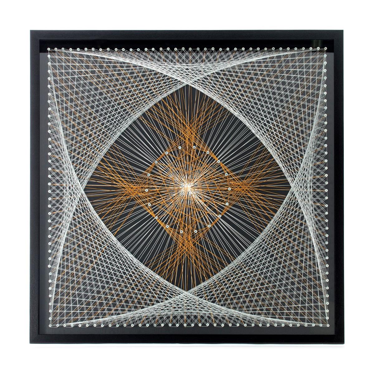 kayoom-kunstwerk-faden-wandbild-netzwerk-90x90-cm-handgefertigtes-kunstwerk-hint image 1