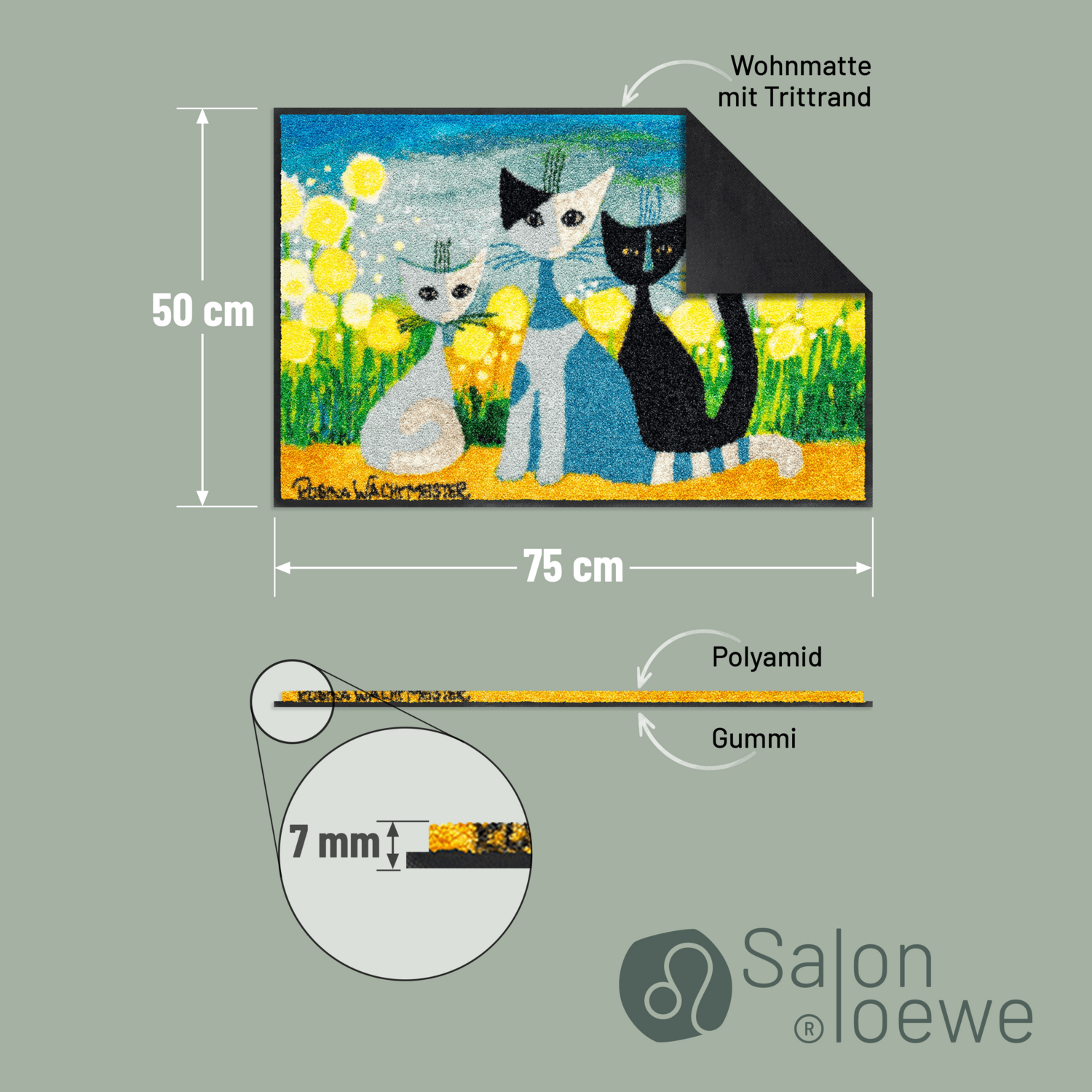 salonloewe-springtime-eingangsmatte-50-x-75-cm-fr-hlingshaftes-katzen-design-was image 4