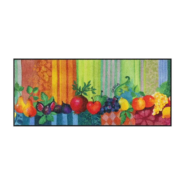salonloewe-frutta-e-righe-l-ufer-60-x-140-cm-polyamid-rutschfest-waschbar image 1