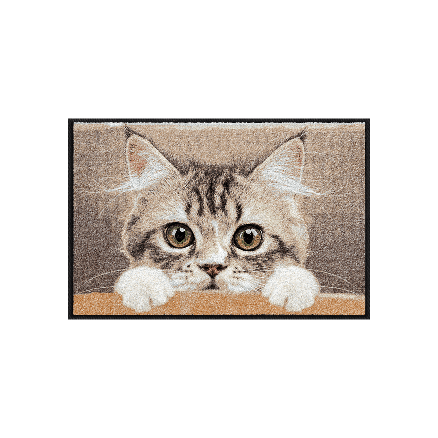 salonloewe-nosy-cat-eingangsmatte-50-x-75-cm-katzendesign-beige-braun image 1