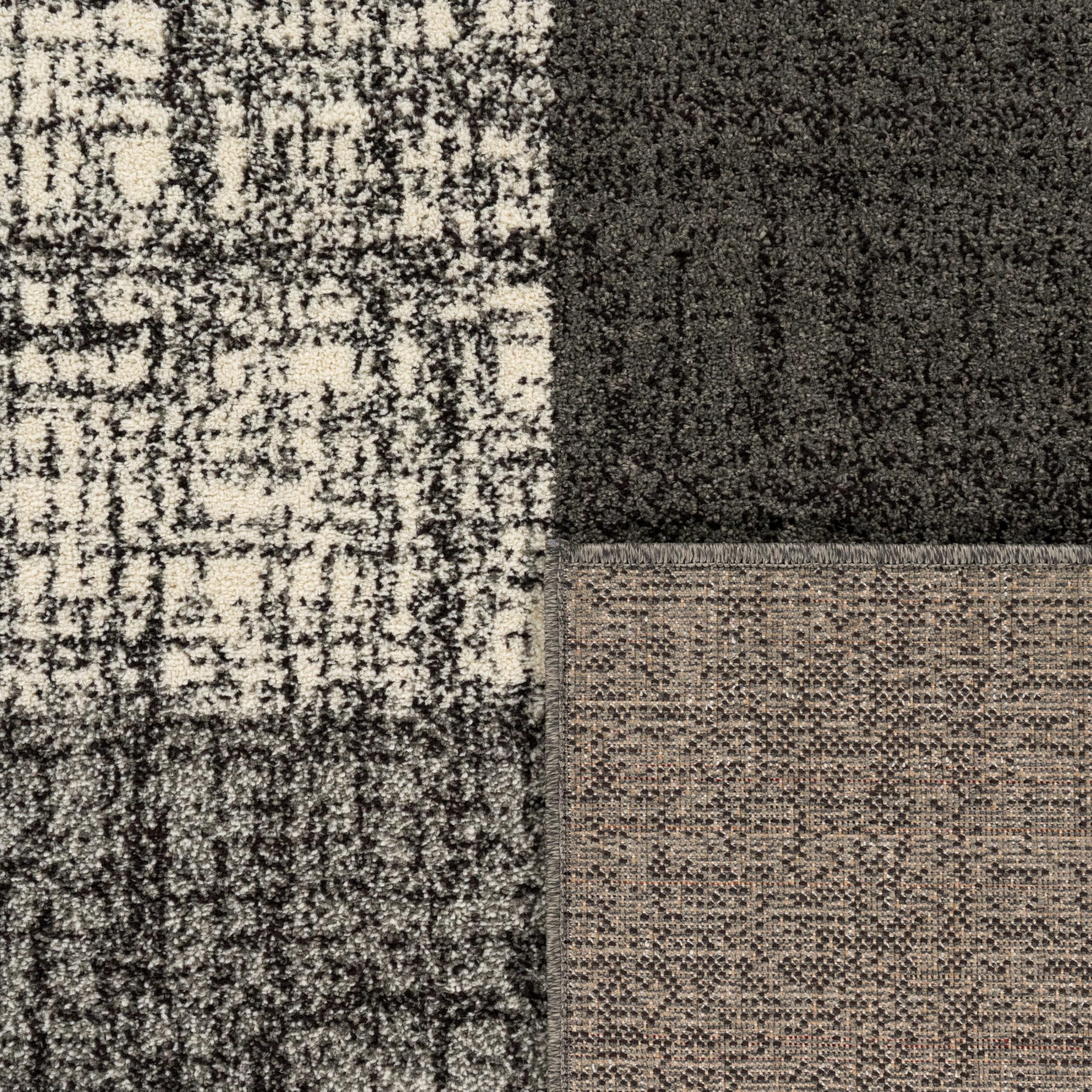 paco-home-designer-teppich-kariert-kurzflor-meliert-140x200-cm-grau-creme-braun image 5