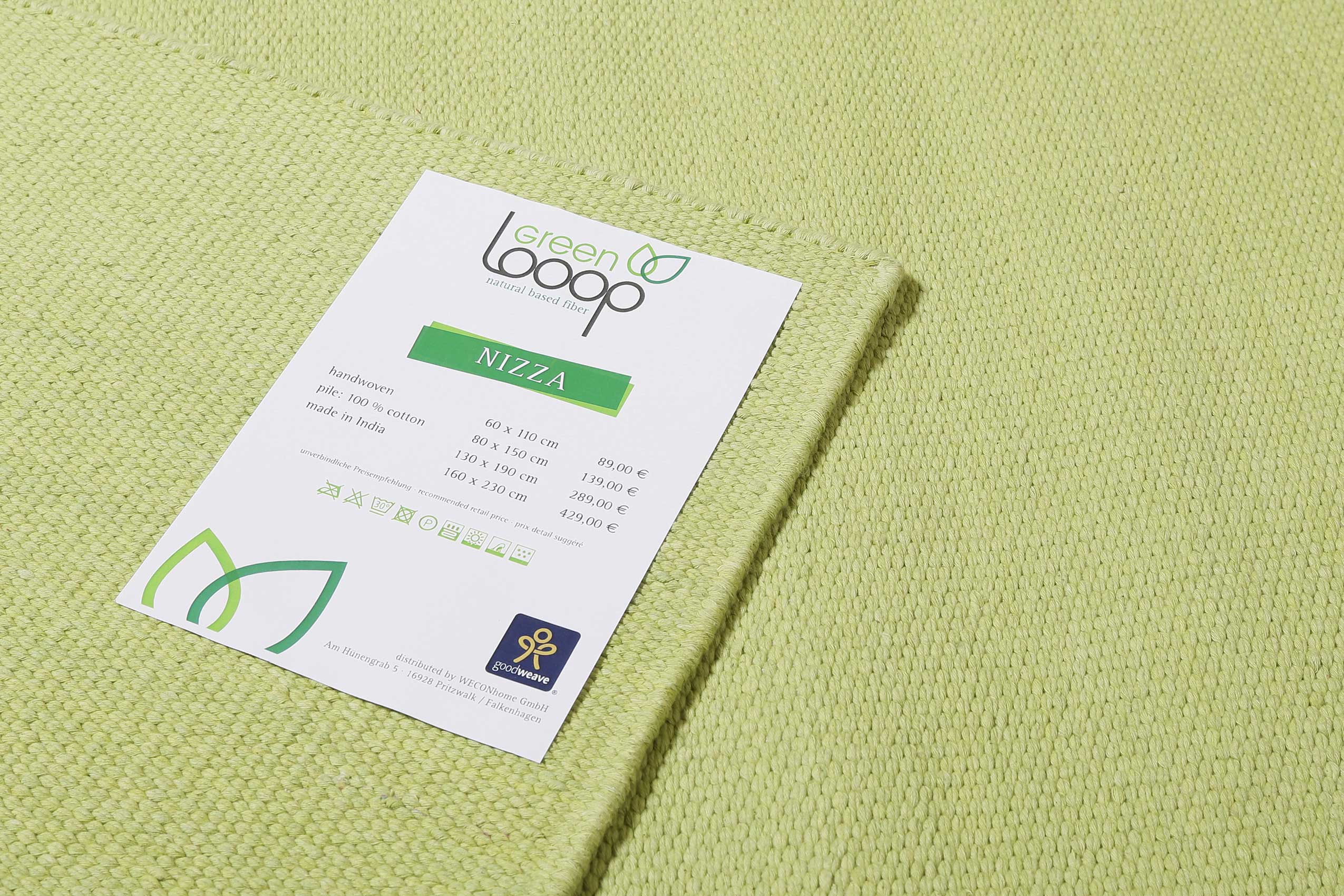 weconhome-kelim-teppich-nizza-gr-n-handgewebte-baumwolle-green-looop image 4