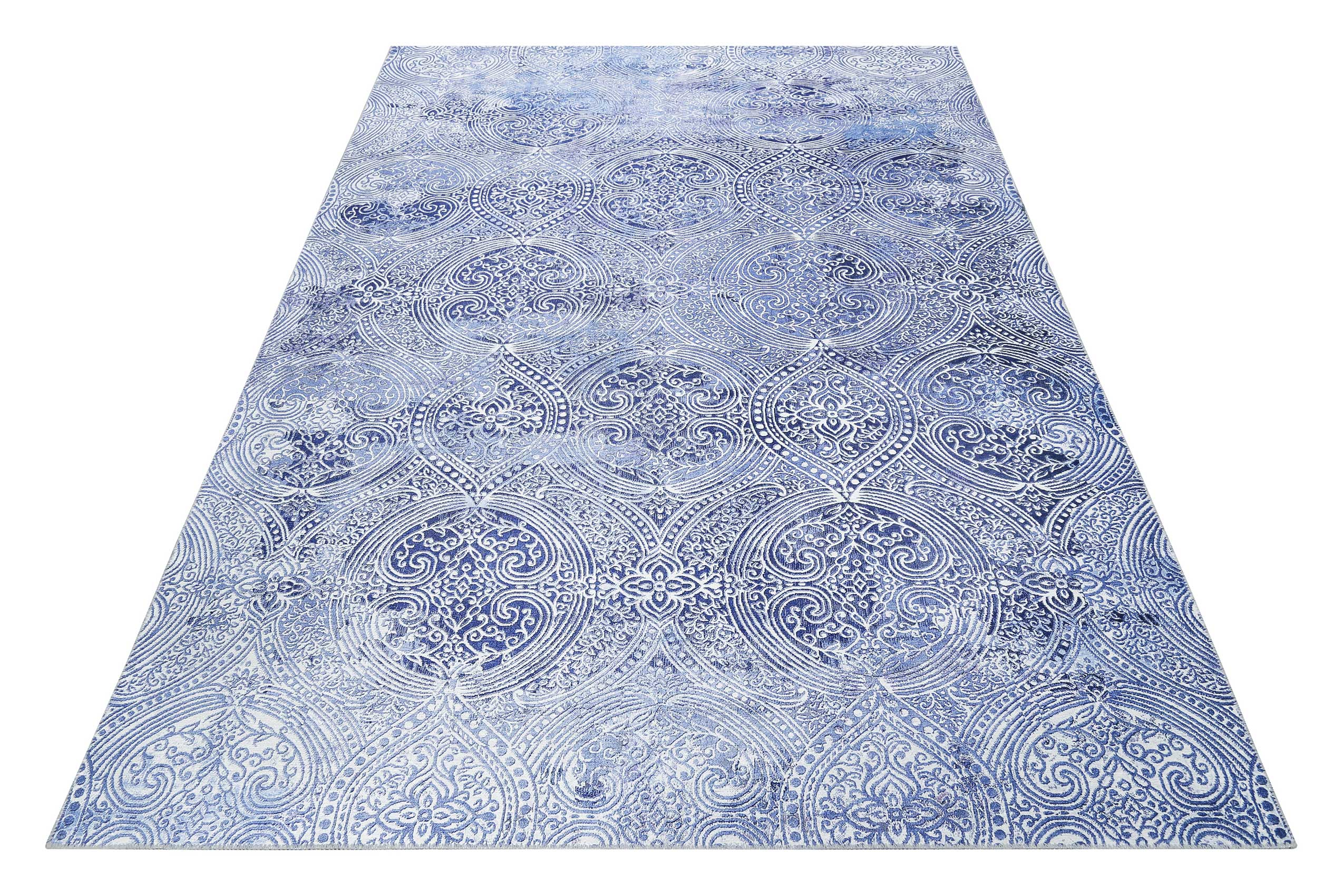 weconhome-vintage-teppich-grace-blau-kurzflor-14-50 image 2