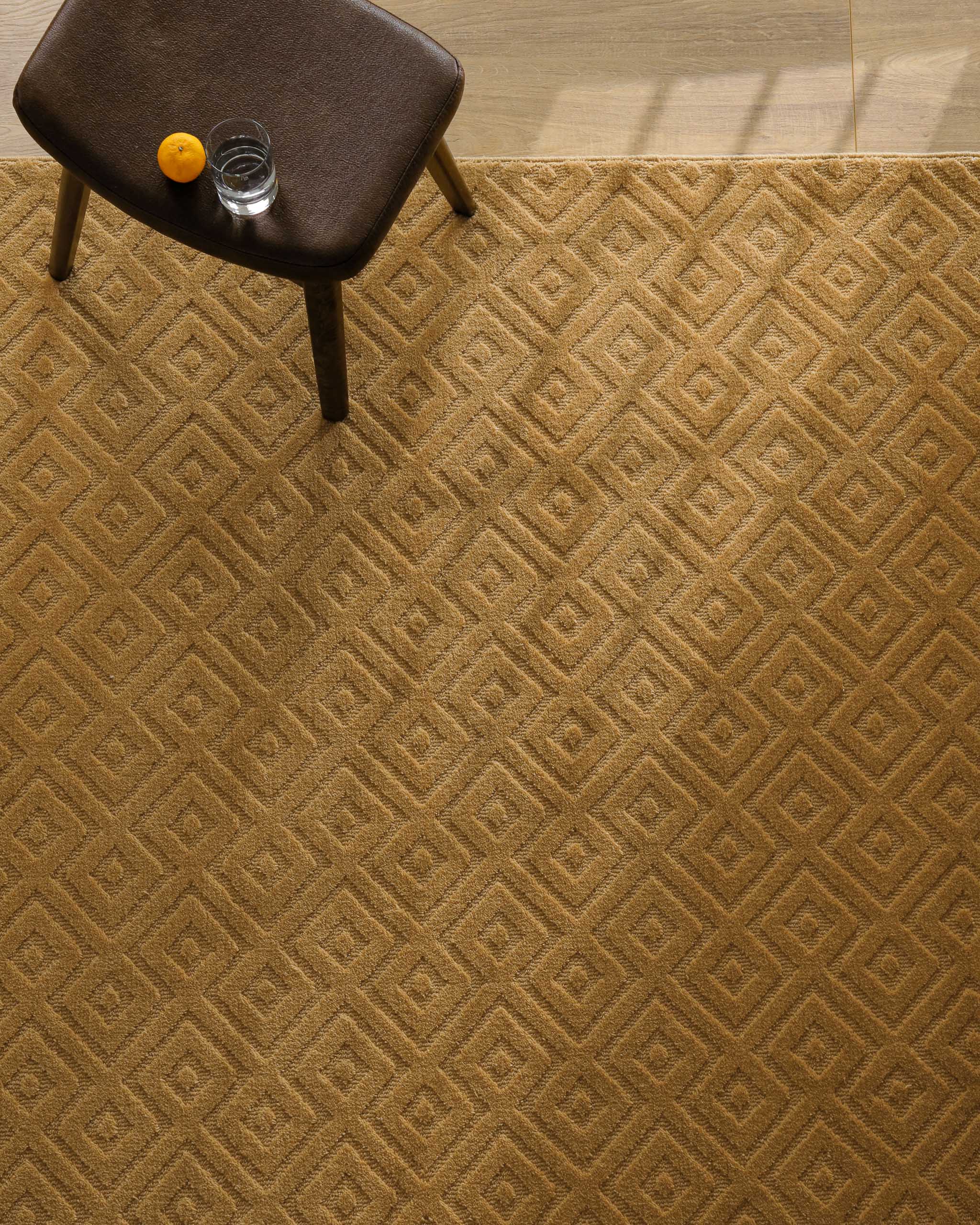 weconhome-kurzflor-teppich-castello-two-karamell-schurwolle image 7