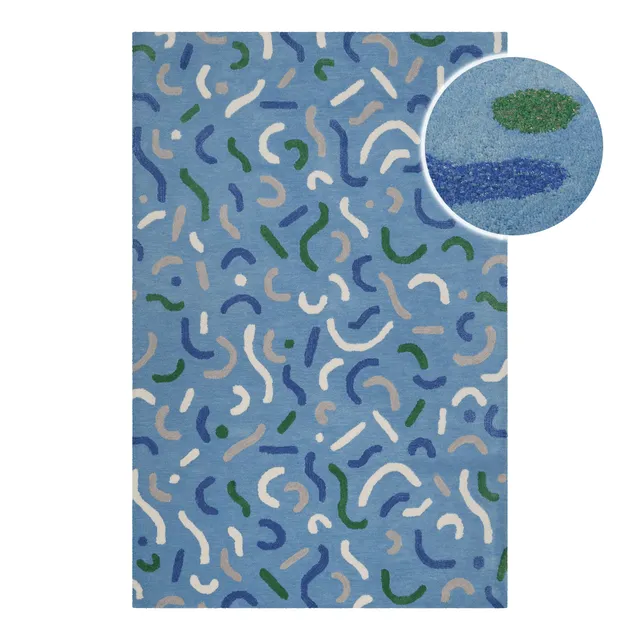 weconhome-kinderteppich-confetti-aus-schurwolle-blau-gr-n-handgetuftet-smart-kid image 1