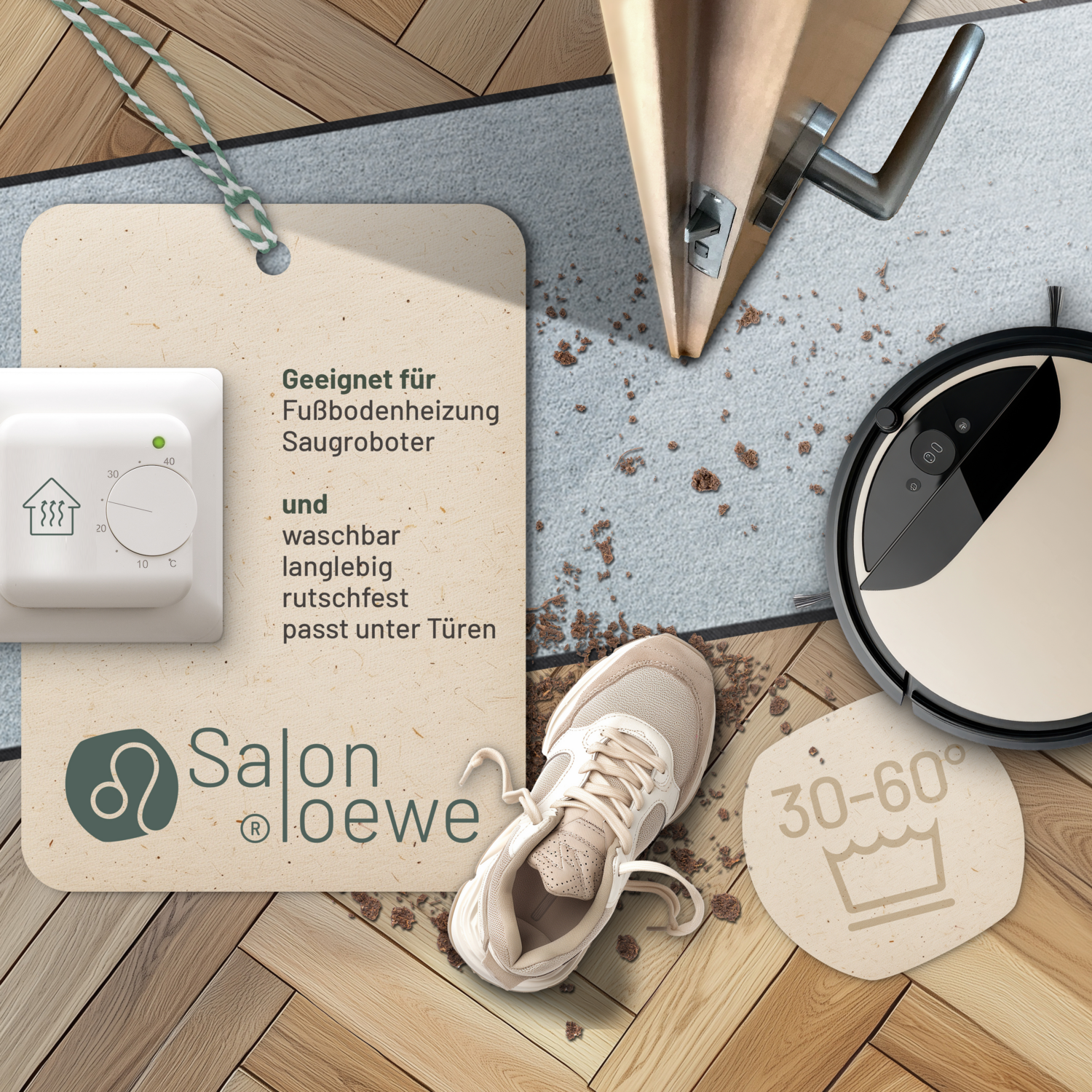 salonloewe-silbergrau-halbrunde-schmutzfangmatte-60-x-180-cm-eleganter-l-ufer-in image 2