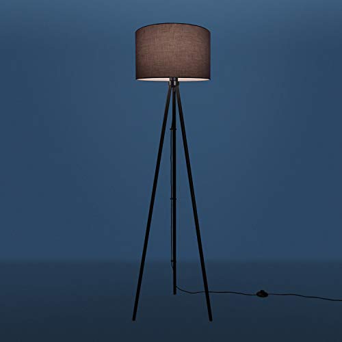 paco-home-volta-led-stehlampe-dreibein-schwarz-schirm-grau-38-cm-e27 image 8