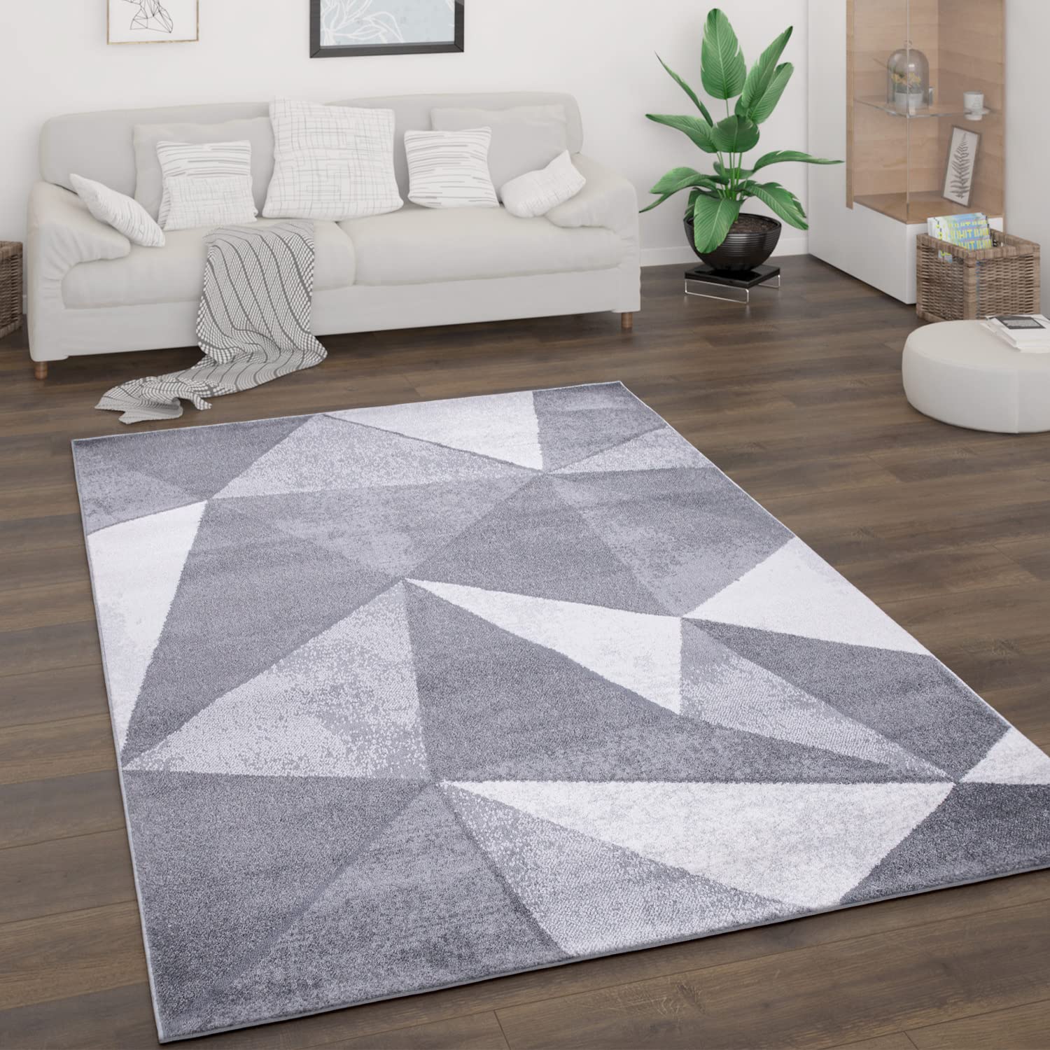 paco-home-teppich-kurzflor-vintage-rautenmuster-80x150-cm-grau image 7