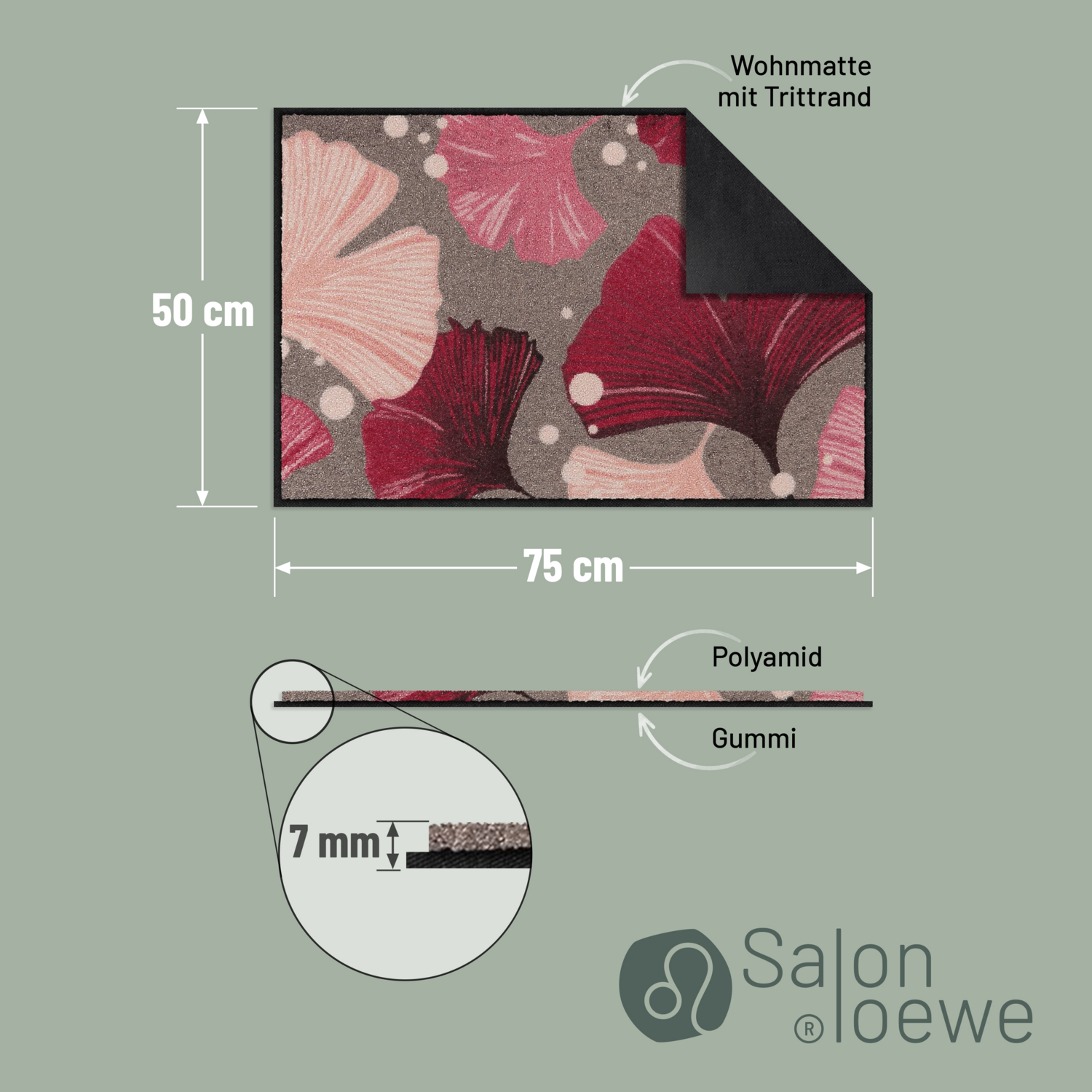 salonloewe-ginkgo-dance-rose-eingangsmatte-50-x-75-cm image 3