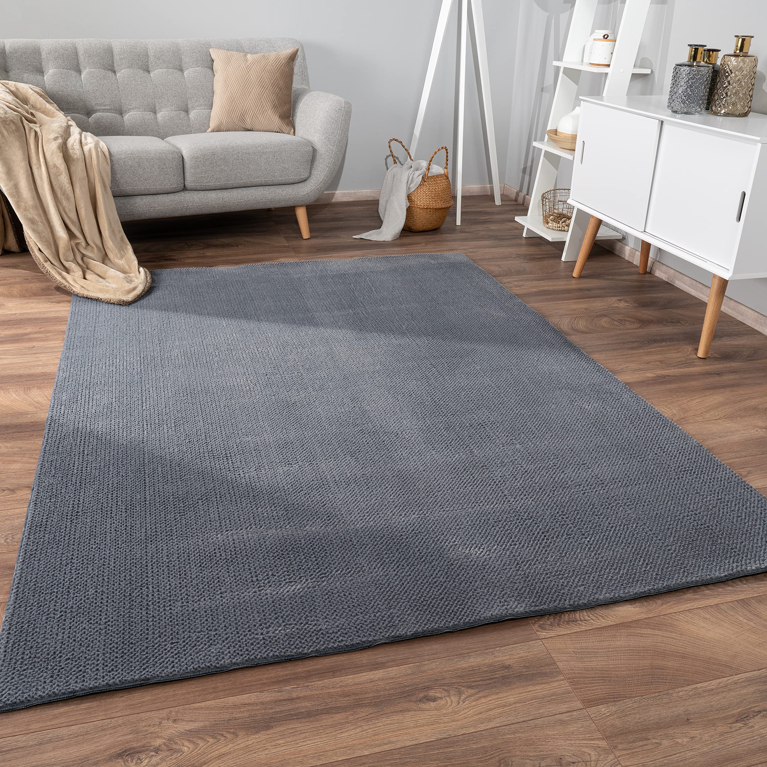 paco-home-coco-kurzflor-teppich-200x280-cm-anthrazit-skandi-boho image 2