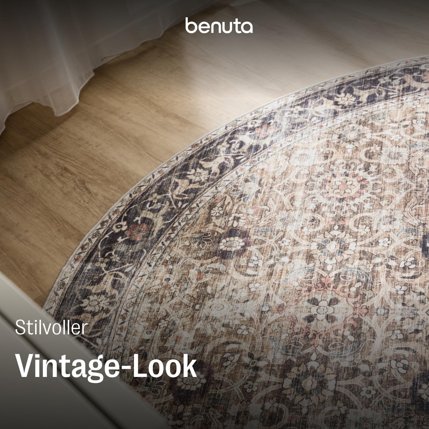benuta-basic-teppich-george-anthrazit-taupe-120-cm-rund-waschbar image 2