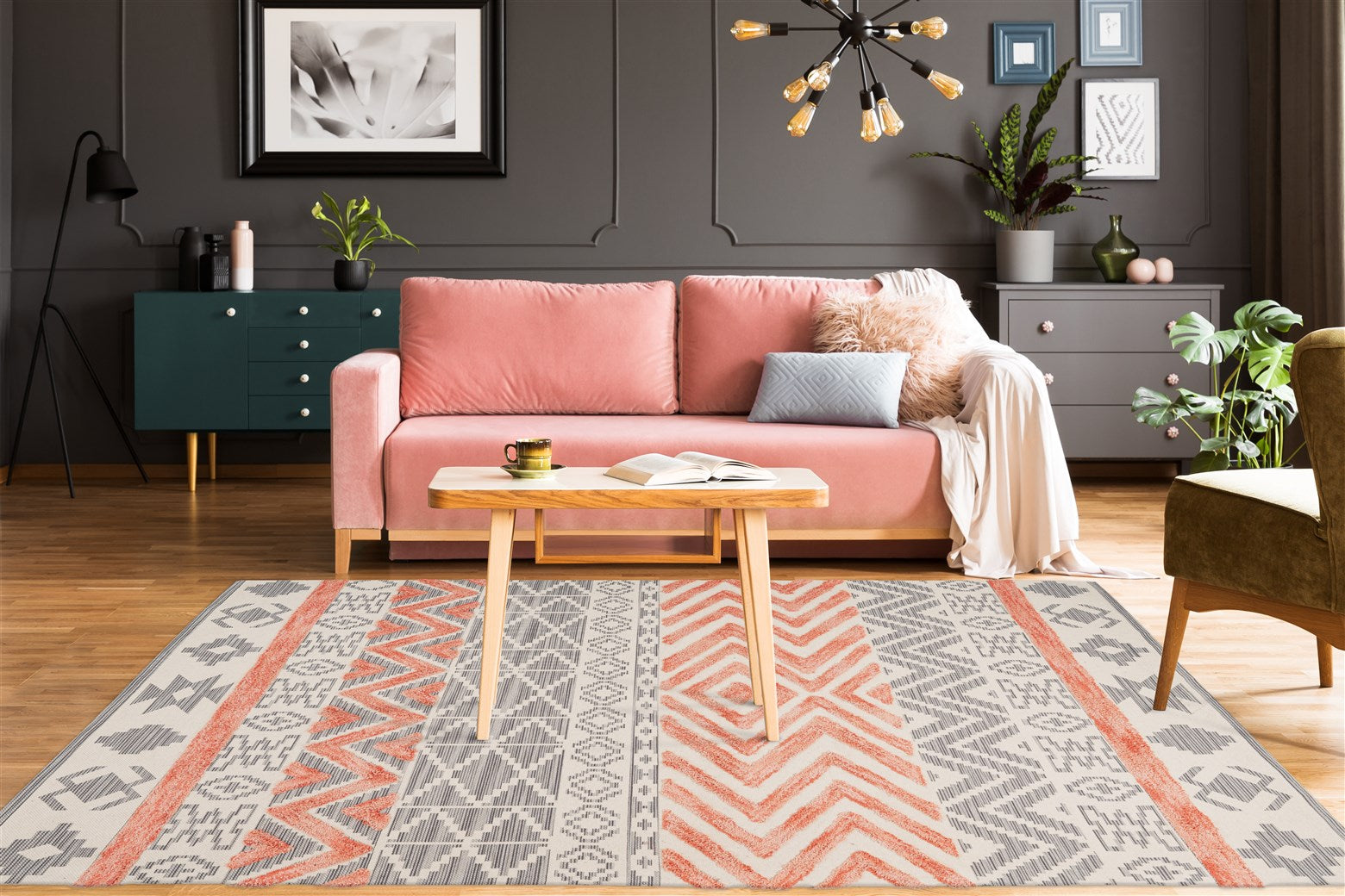 kayoom-ethnie-125-flachflorteppich-mit-ethno-muster-jacquard-gewebt image 2