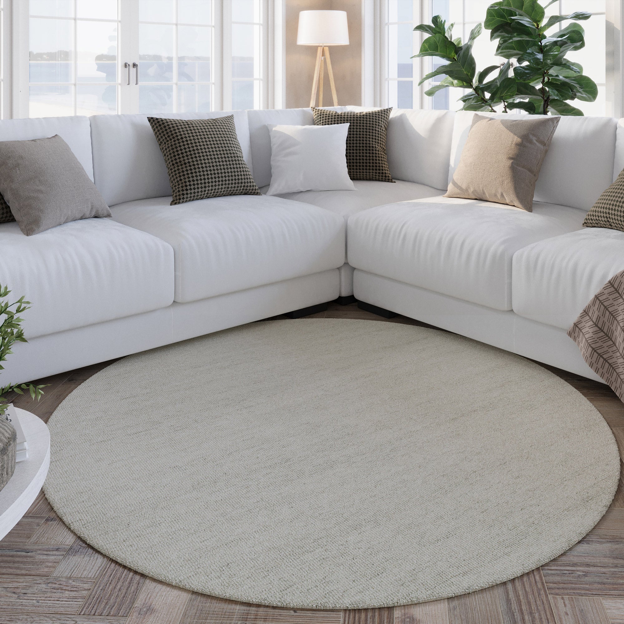 hamptons-by-weconhome-kurzflorteppich-hamptons-sixteen-rund-elfenbein-meliert-ha image 4