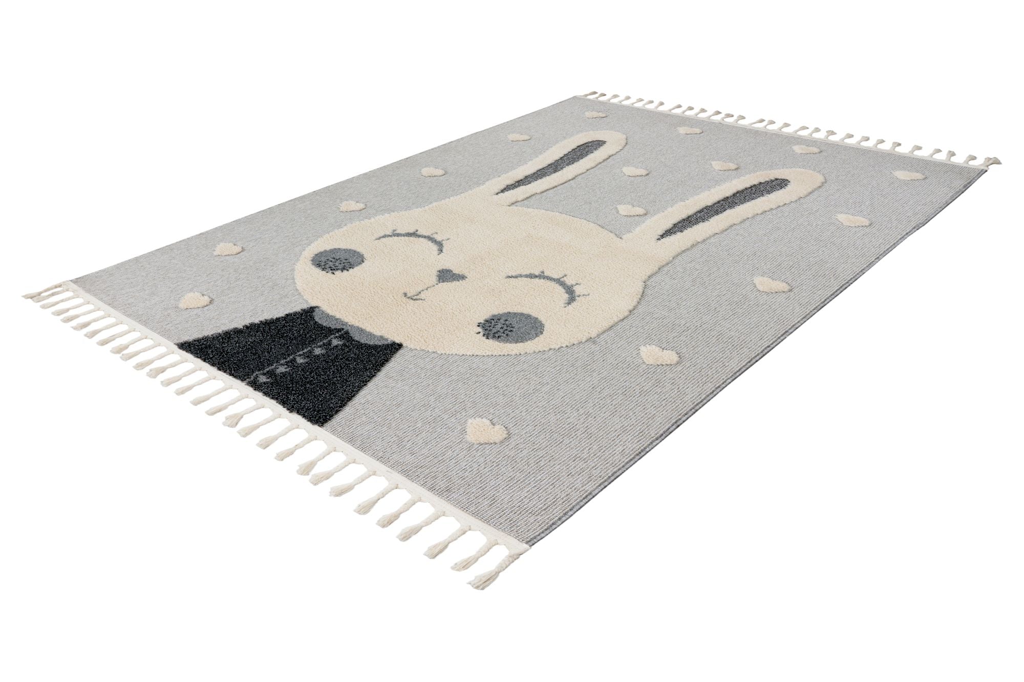 kayoom-modena-420-kinderzimmerteppich-grau-9-mm-kurzflor-polypropylen-pflegeleic image 2