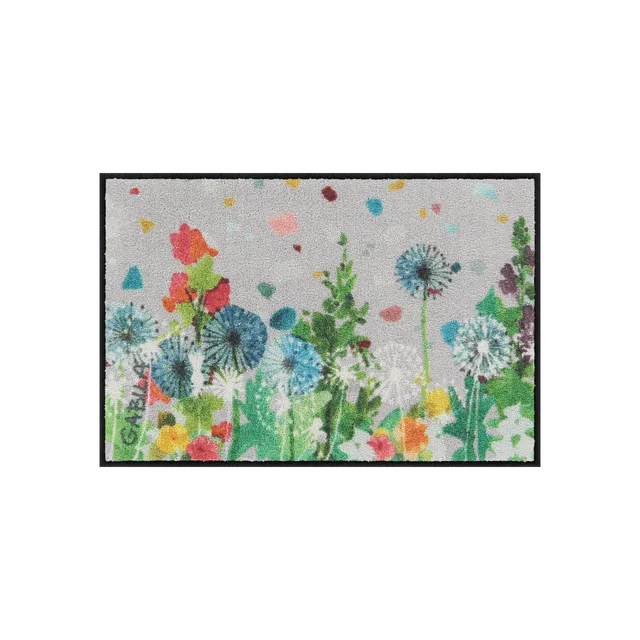 salonloewe-bee-happy-portrait-eingangsmatte-50-x-75-cm-farbenfrohes-blumenmotiv image 1