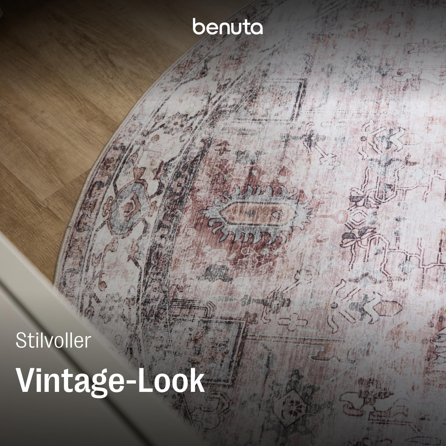 benuta-basic-george-teppich-120-cm-rund-creme-taupe-vintage-waschbar image 2