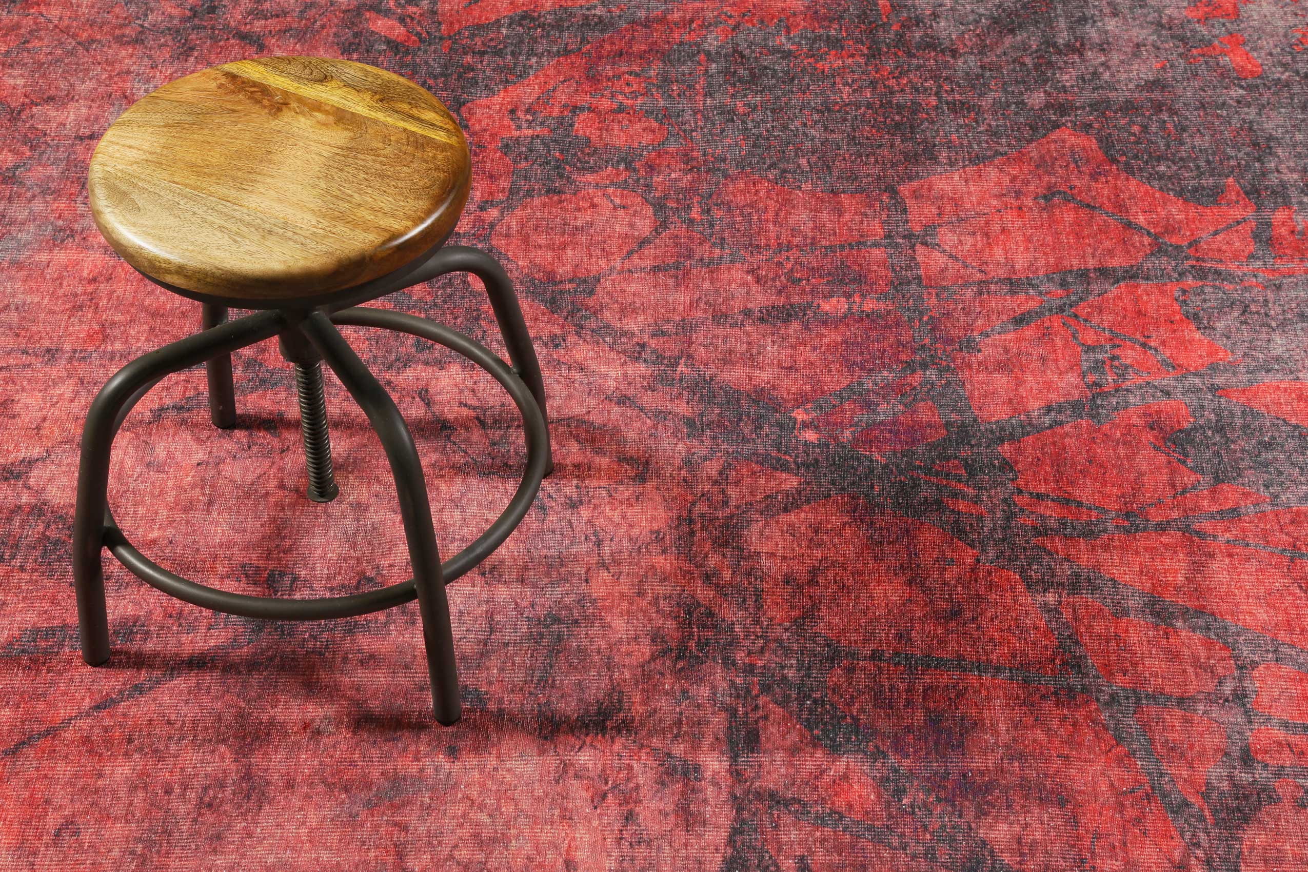 weconhome-pepe-vintage-teppich-rot-kurzflor image 6