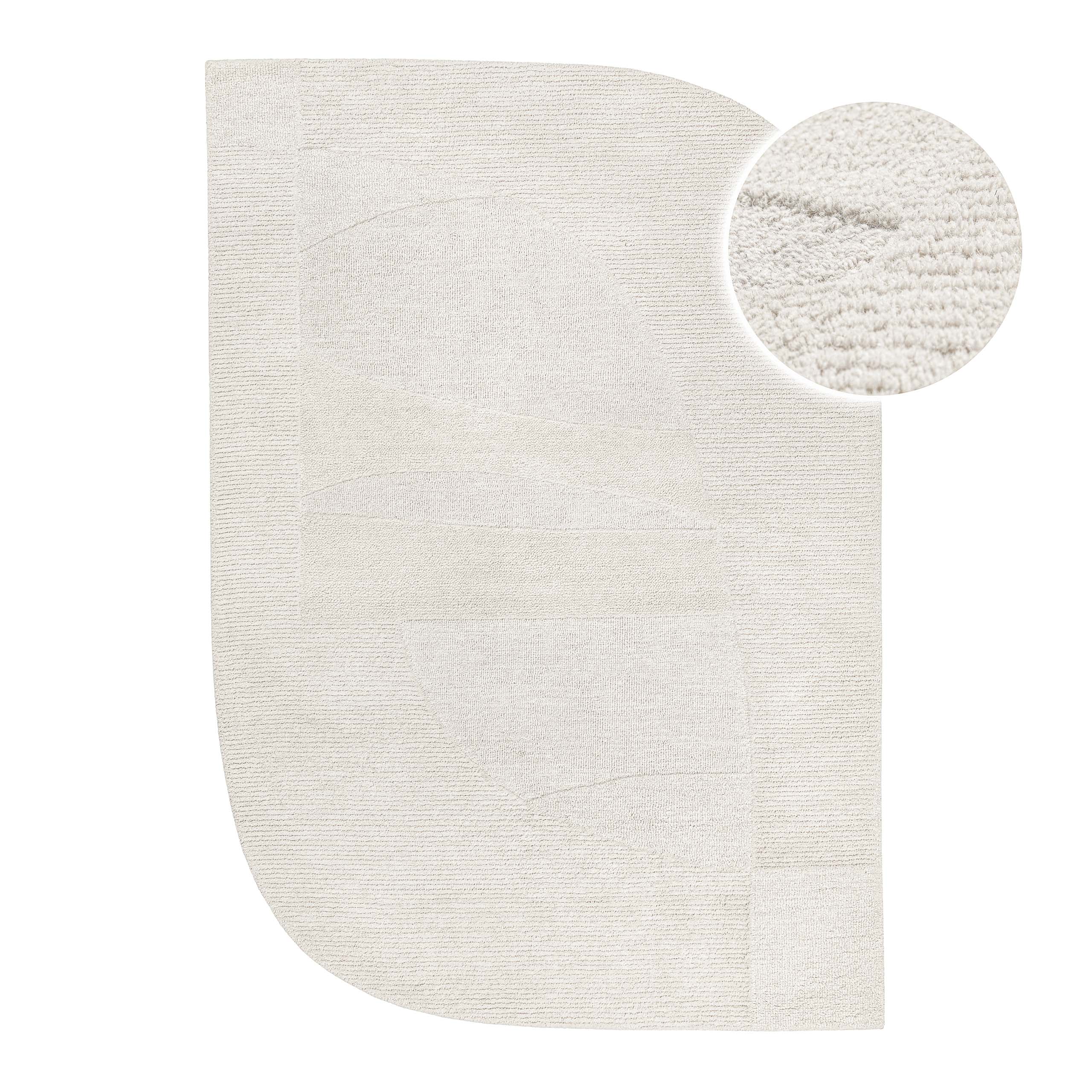 weconhome-kurzflorteppich-dodo-creme-wei-schurwolle image 1