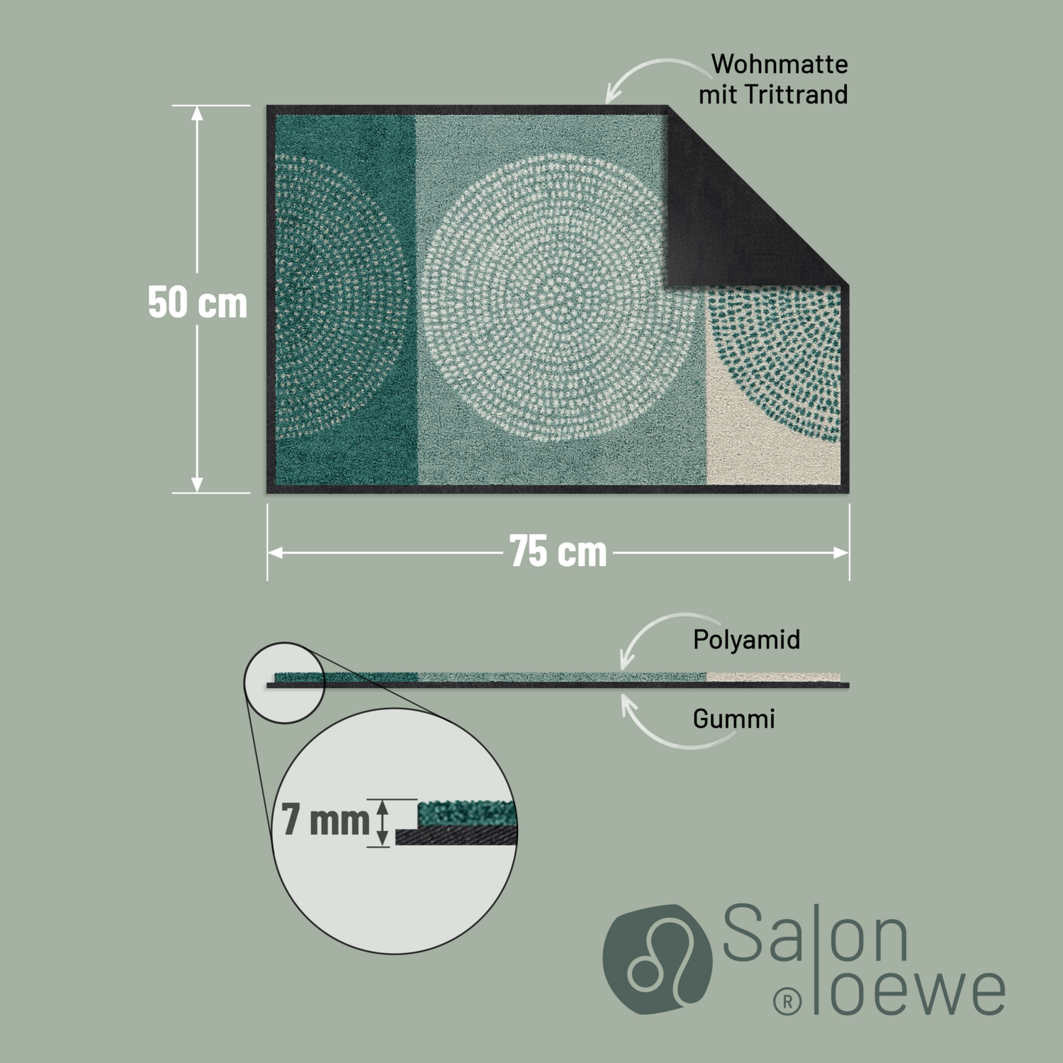 salonloewe-nestor-sage-beige-l-ufer-50-x-75-cm-eingangsmatte-mit-spiraldesign image 4