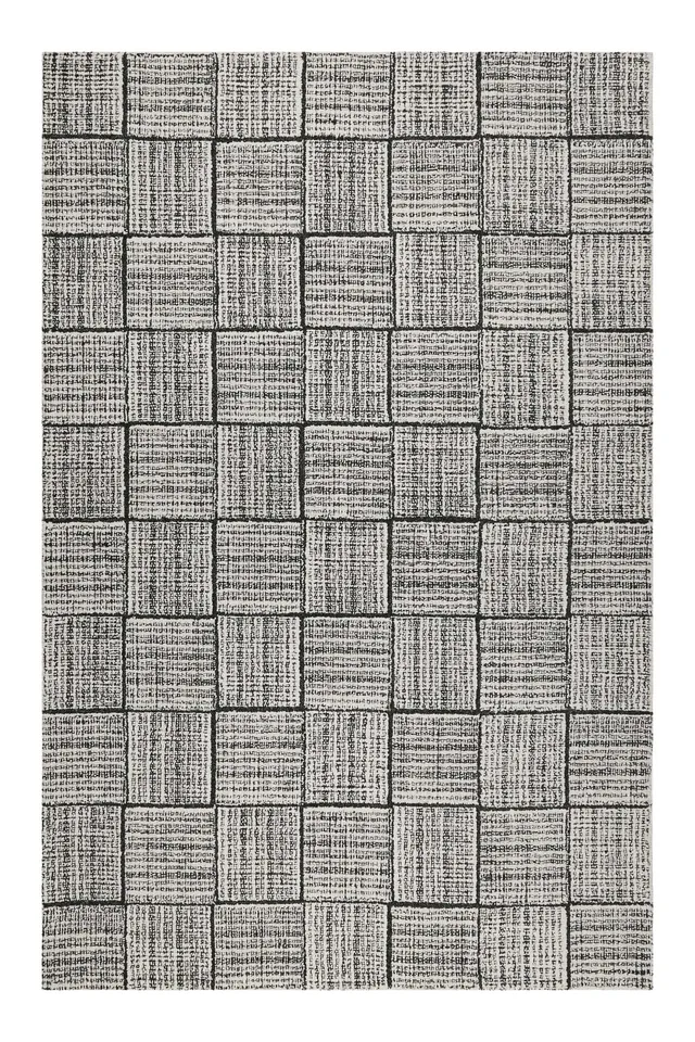 weconhome-wollteppich-lasse-hellgrau-karo-muster-handgetuftet-50-rabatt image 1