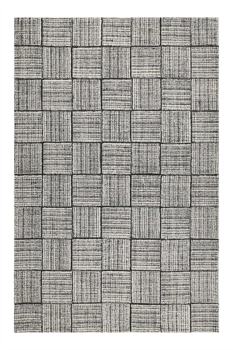 weconhome-wollteppich-lasse-hellgrau-karo-muster-handgetuftet-50-rabatt image 1