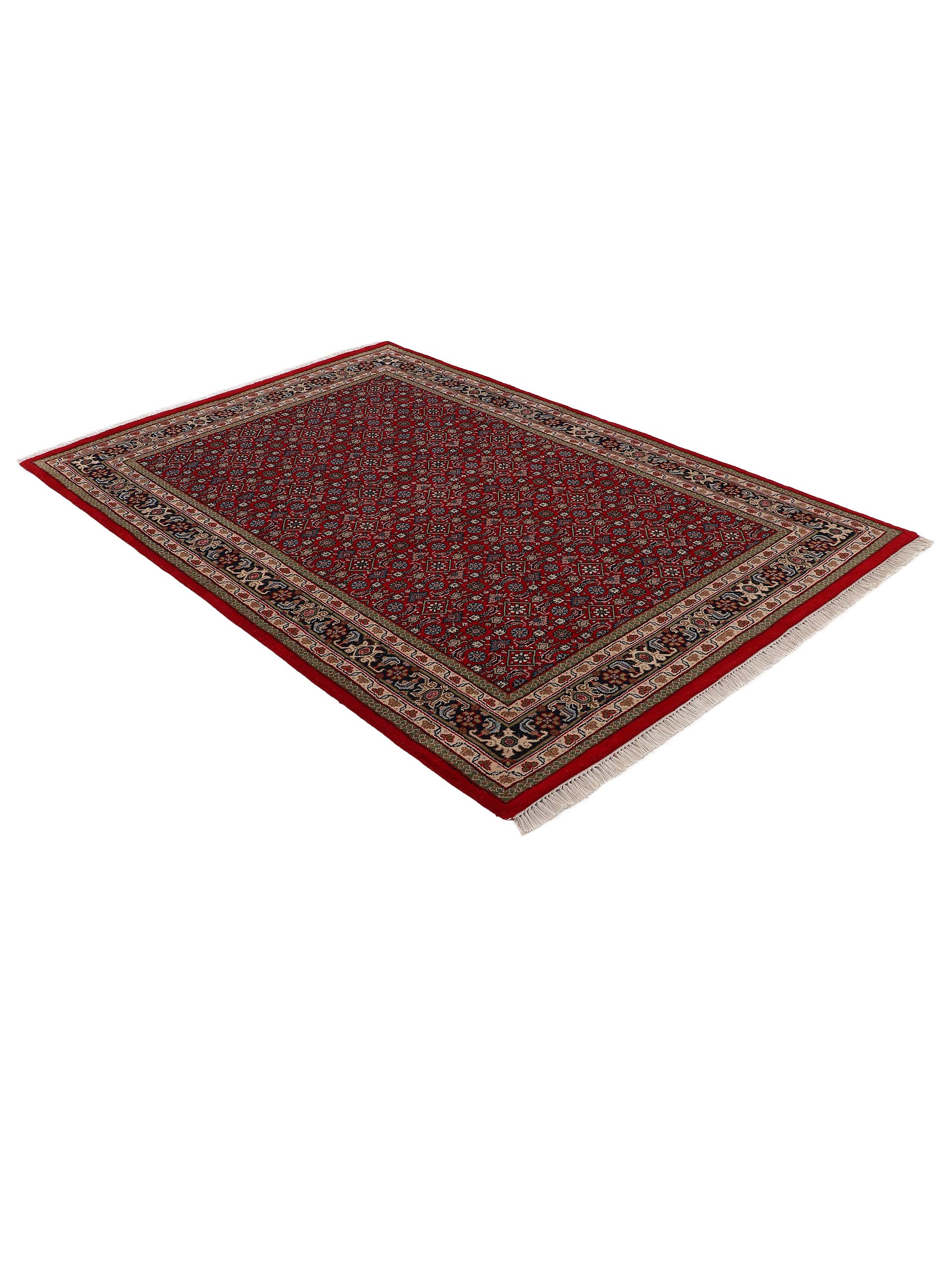 carpetine-herati-teppich-rot-70x140-cm-handgekn-pft-wolle-baumwolle-f-r-fu-boden image 3