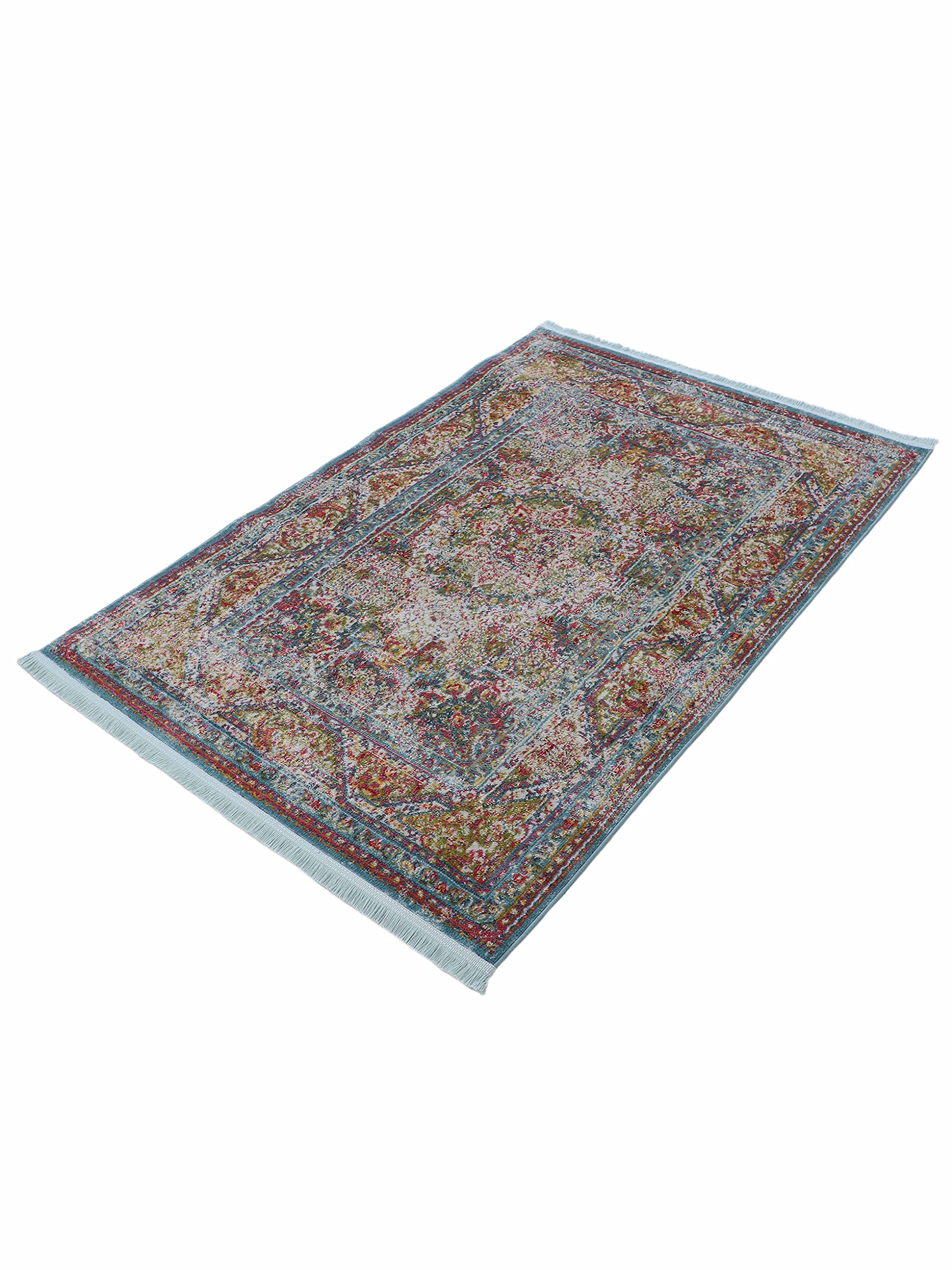 carpetfine-yuri-vintage-teppich-t-rkis-80x150-cm-moderner-teppich-f-r-wohn-und-s image 4
