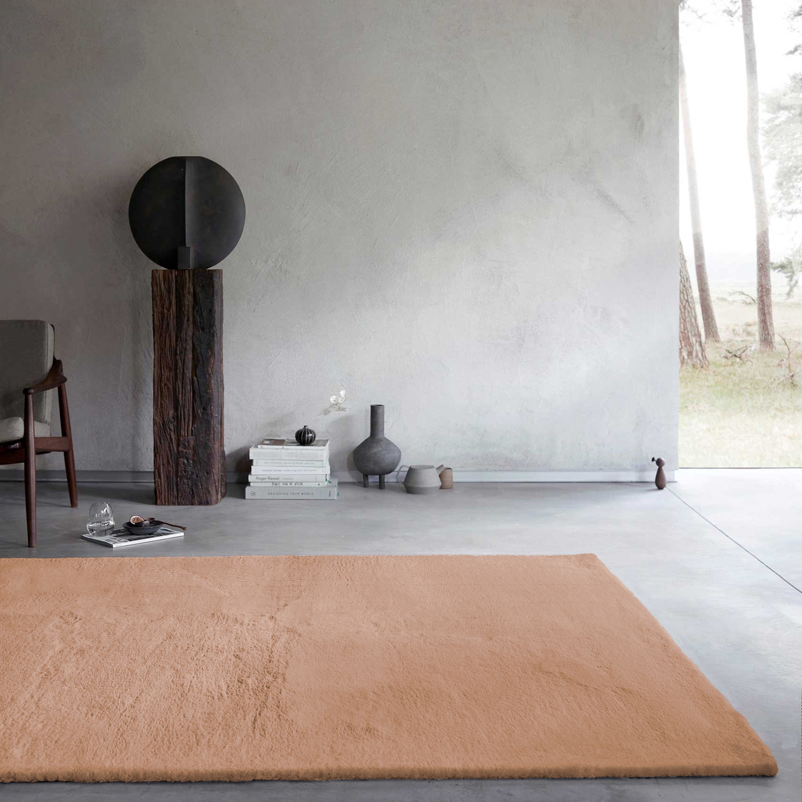 weconhome-basics-anna-kunstfell-teppich-apricot image 2