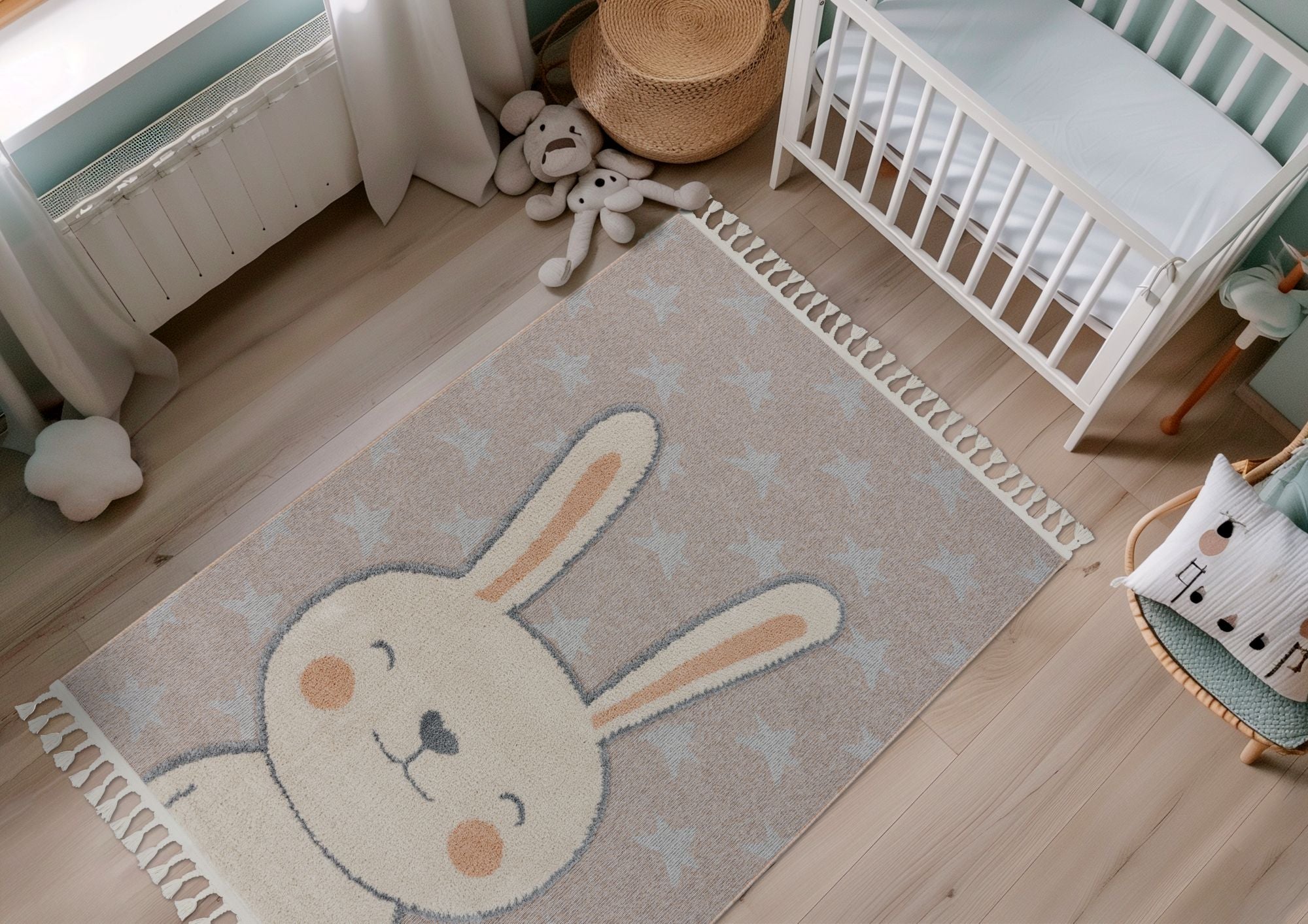 kayoom-modena-415-kinderzimmerteppich-beige-kurzflor-9-mm-polypropylen-2200-g-m image 4