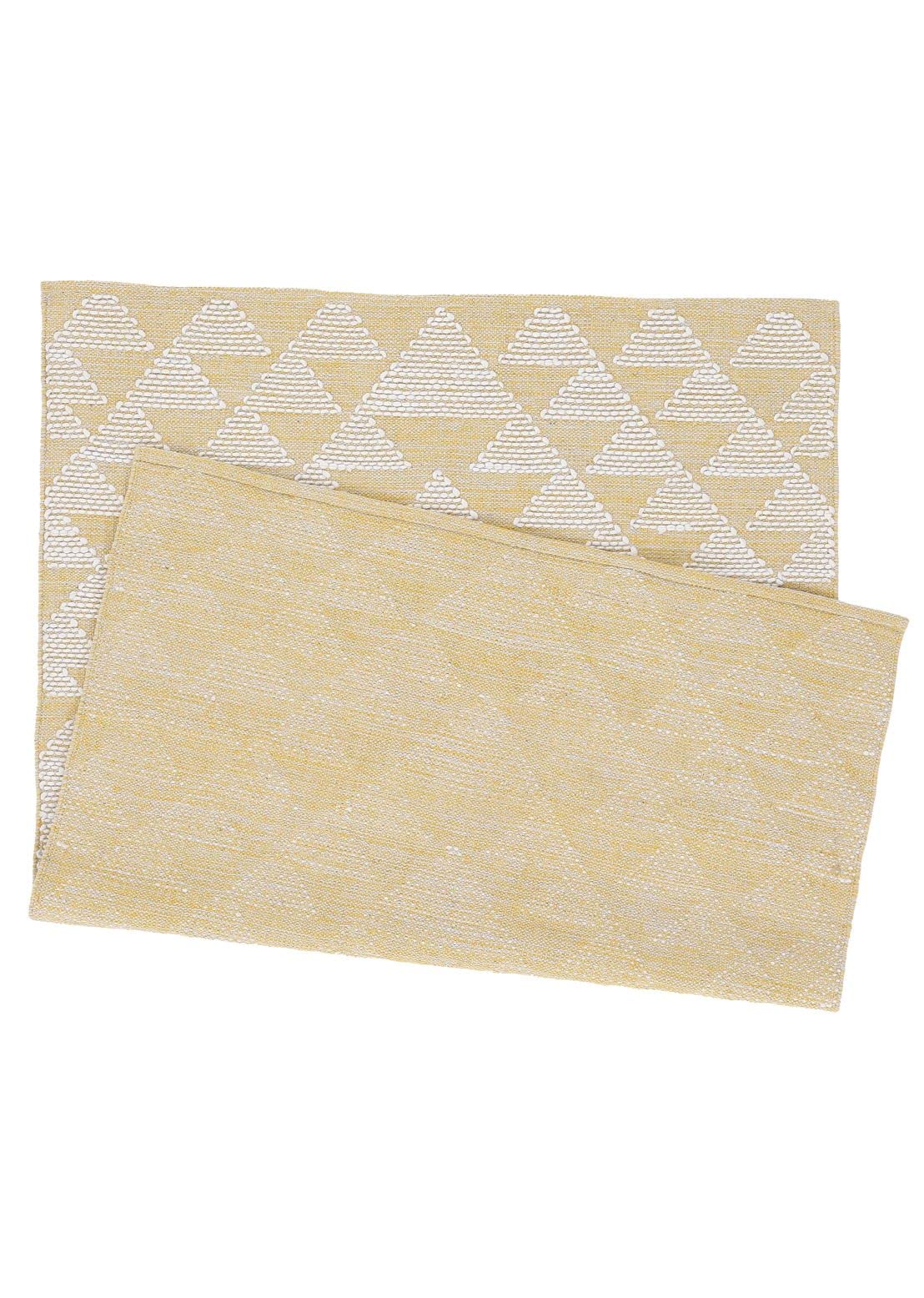 carpetfine-kelim-durry-baumwollteppich-gelb-80x150-cm image 3