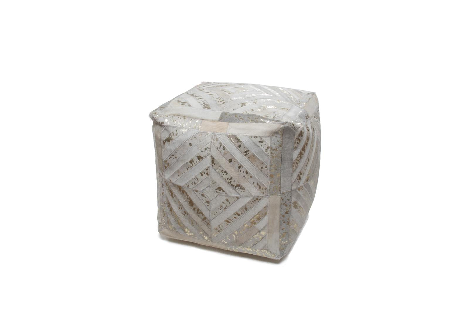 kayoom-spark-pouf-410-leder-sitzkissen-mit-rautenmuster image 2