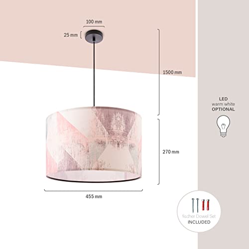 paco-home-pendelleuchte-stoffschirm-zylinder-e27-1-5m-kabel image 7