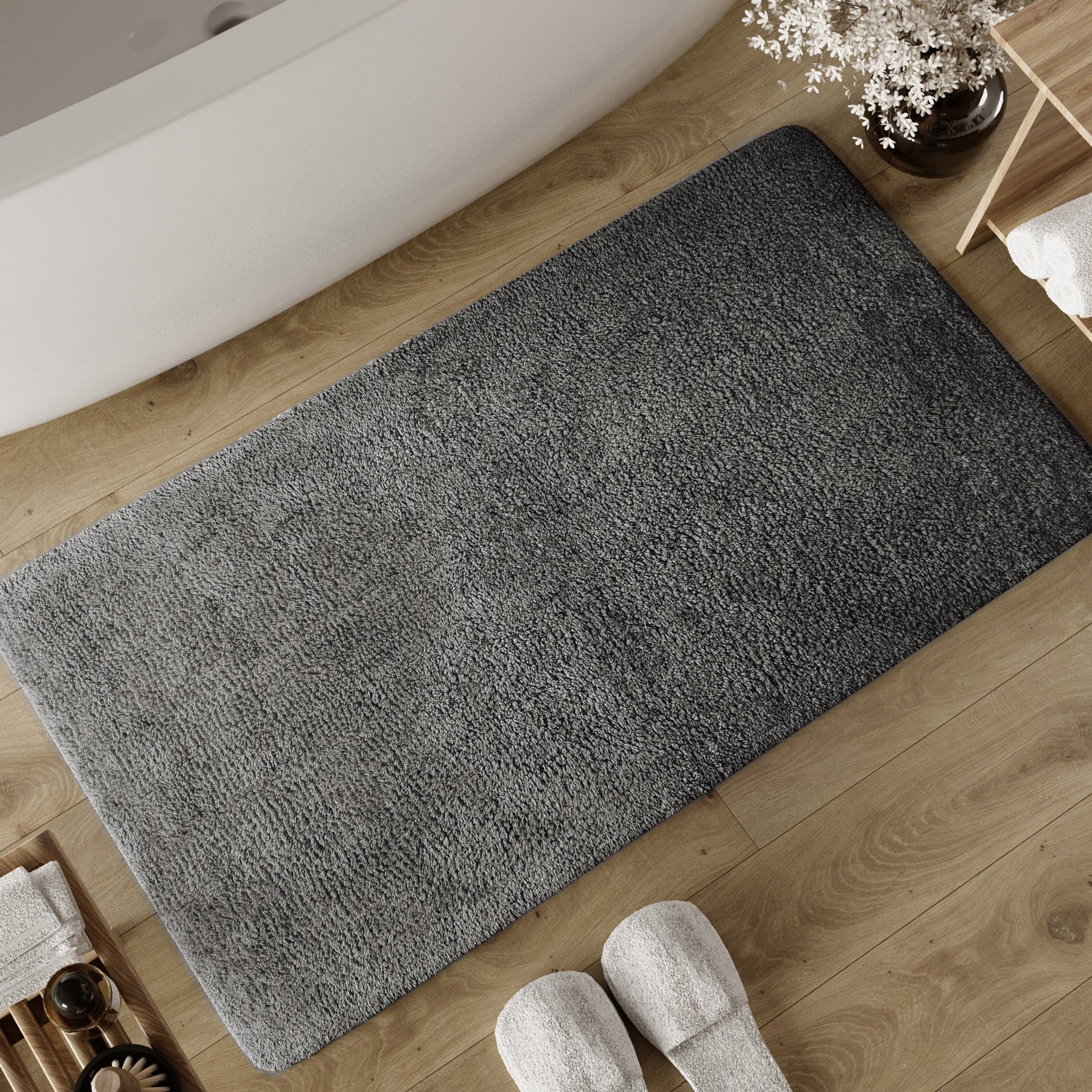 weconhome-basics-erik-badteppich-granit-grau-baumwolle image 2
