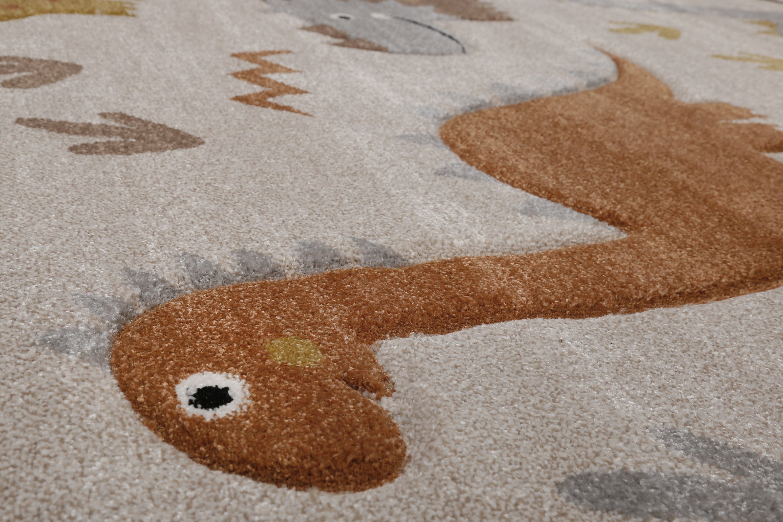 smart-kids-by-weconhome-kinderteppich-t-rex-friends-sand-beige-meliert-gewebt image 6