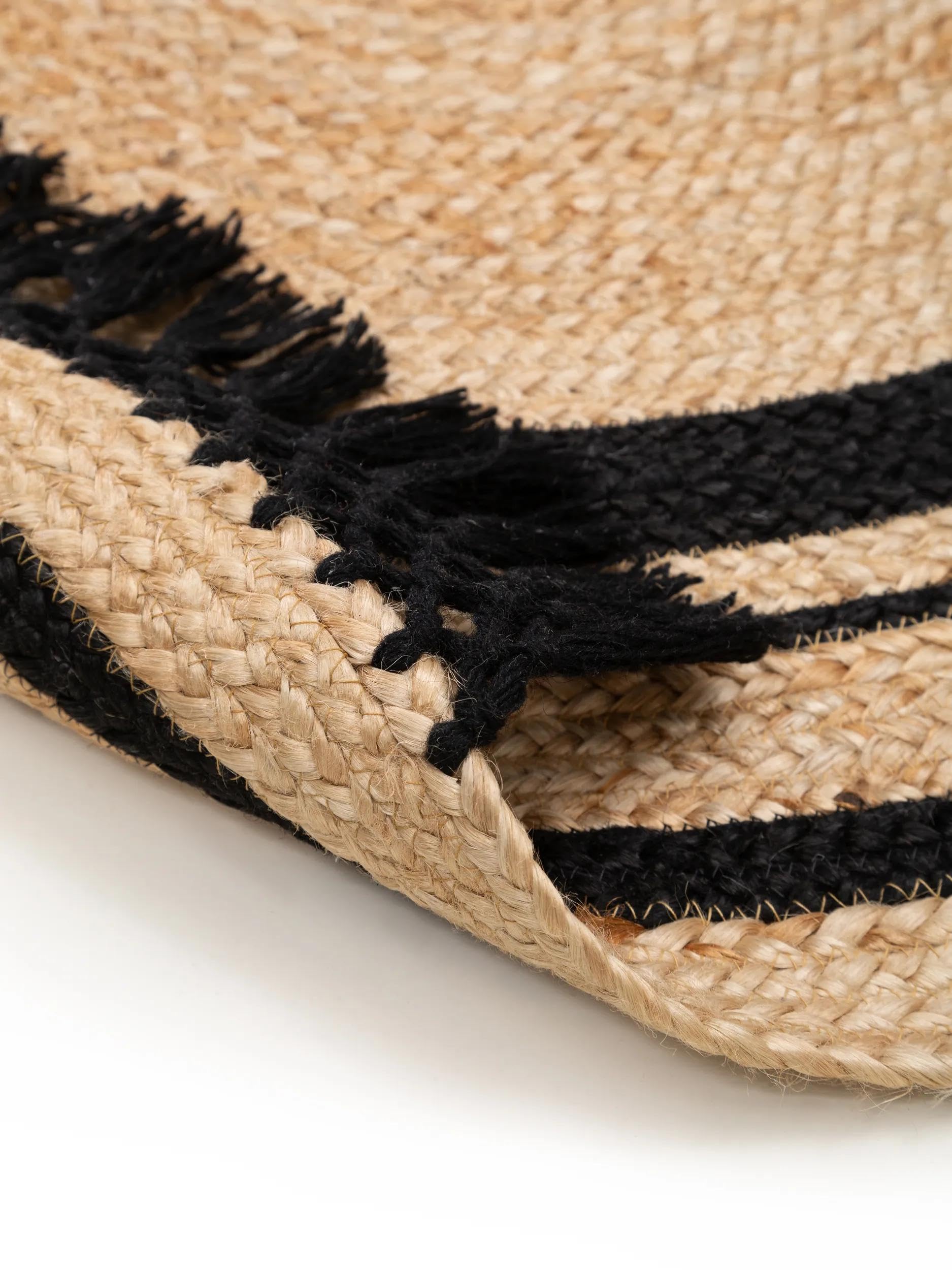 benuta-pure-jute-teppich-jutta-natur-schwarz-rund-120-cm-handgewebter-boho-teppi image 5