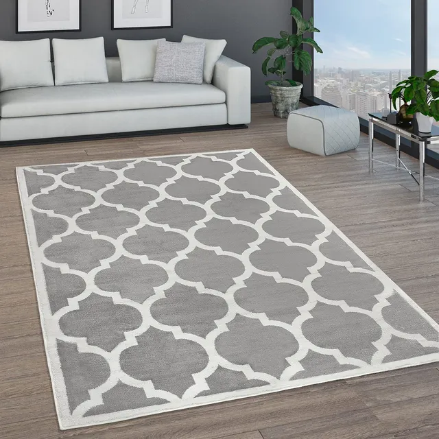paco-home-passion-kurzflor-teppich-200x280-cm-grau-8-marokkanisch image 1