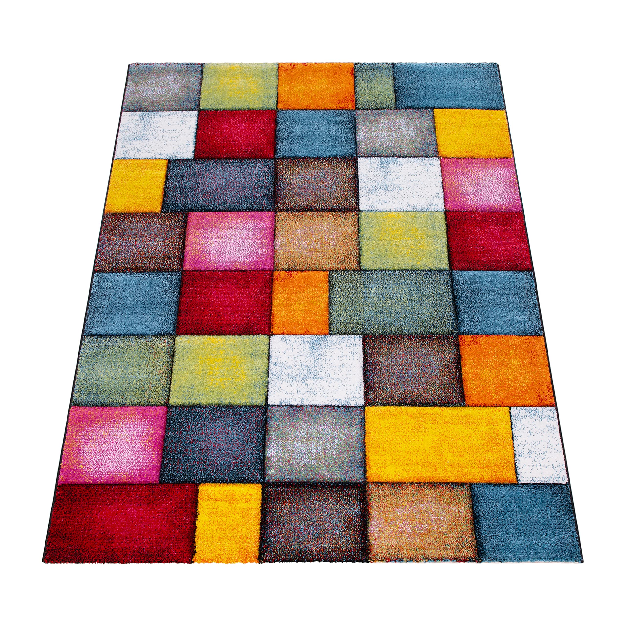 paco-home-kurzflor-teppich-3d-karo-geometrisch-bunt-200x290-cm image 6