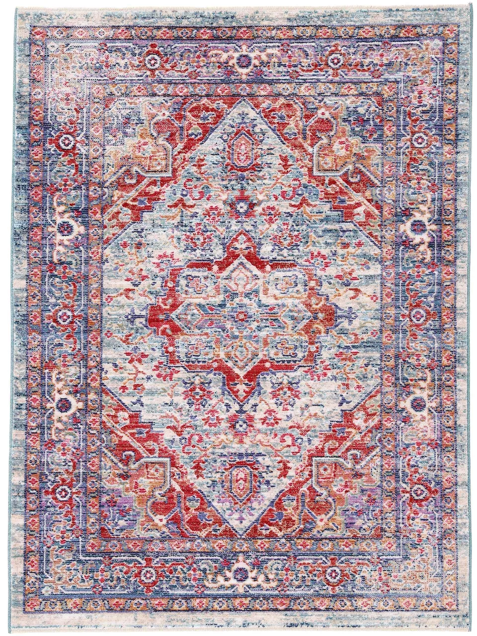 carpetfine-teppich-phoenix-blau-60x100-cm-moderner-vintage-teppich-f-r-wohn-und- image 1