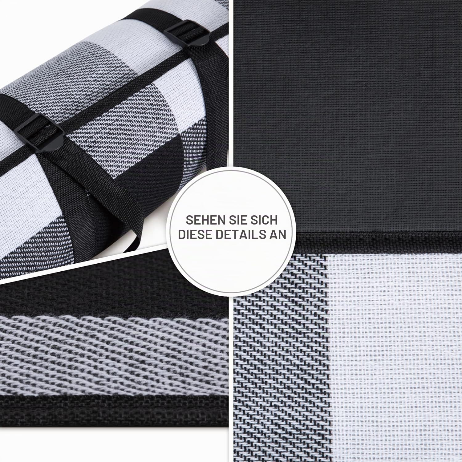 paco-home-picknickdecke-xxl-wasserdicht-schwarz-wei-3-200x300-cm image 3