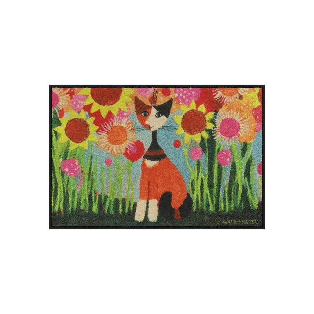 salonloewe-lili-eingangsmatte-50-x-75-cm-bunte-katzen-blumen-motiv-fu-matte-made image 1